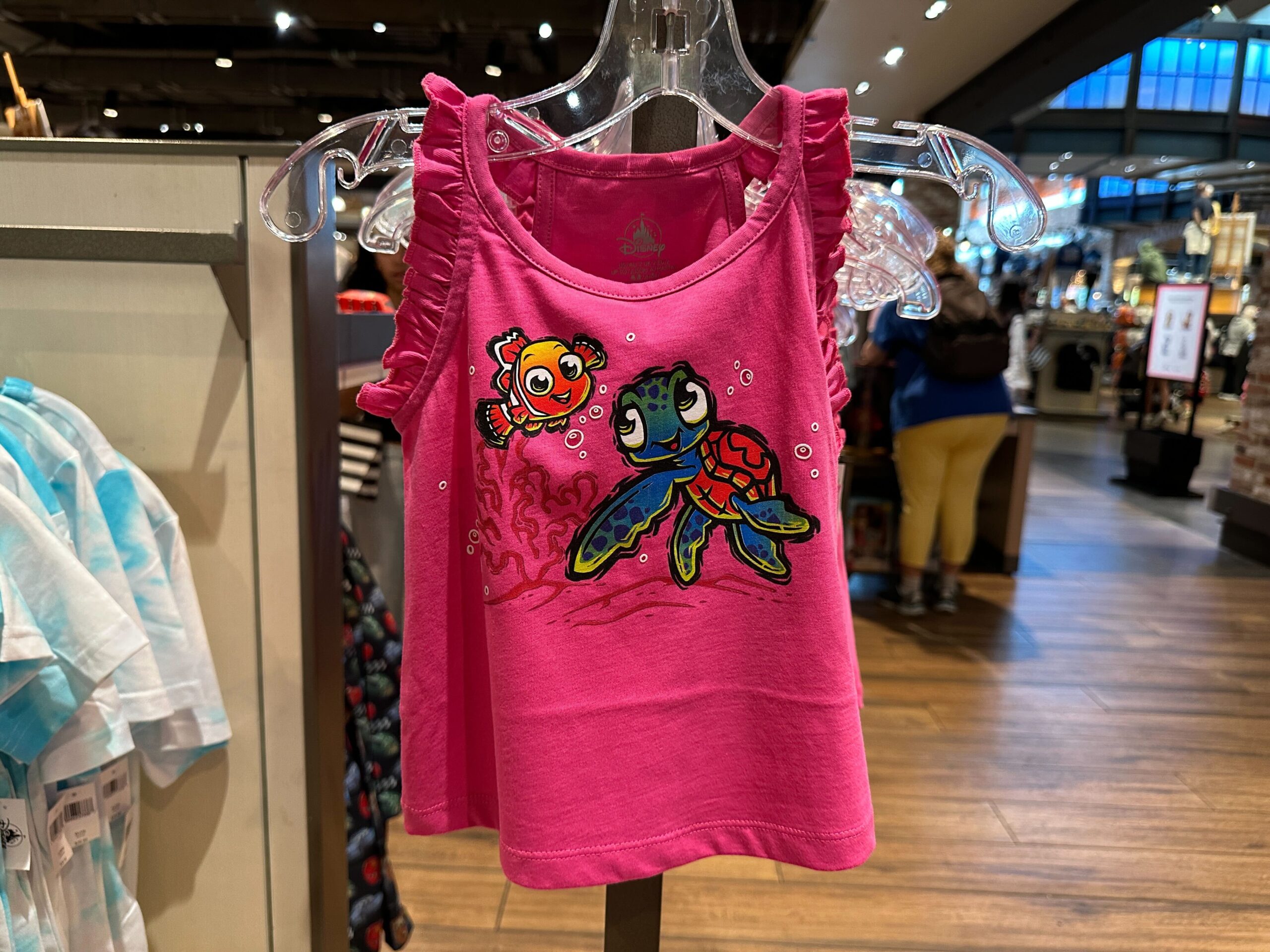 Front of the Finding Nemo tank top.