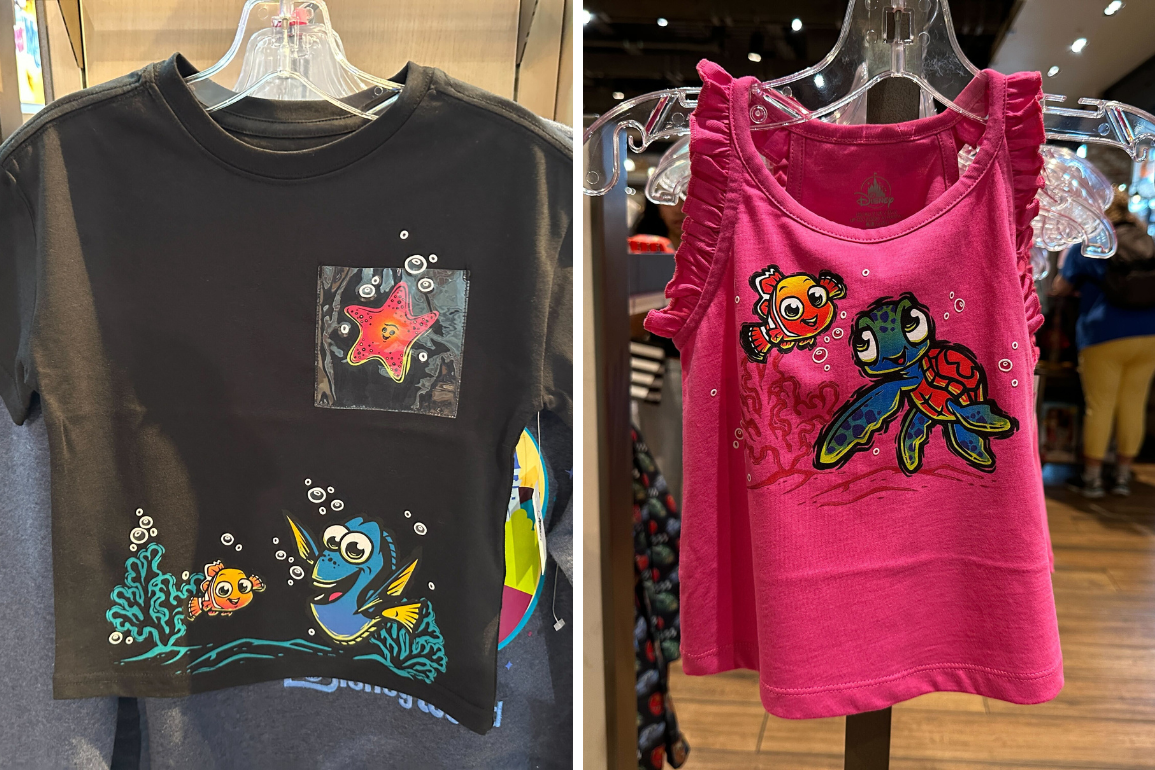 Disney Springs has released new youth tops themed to characters from Pixar's Finding Nemo.