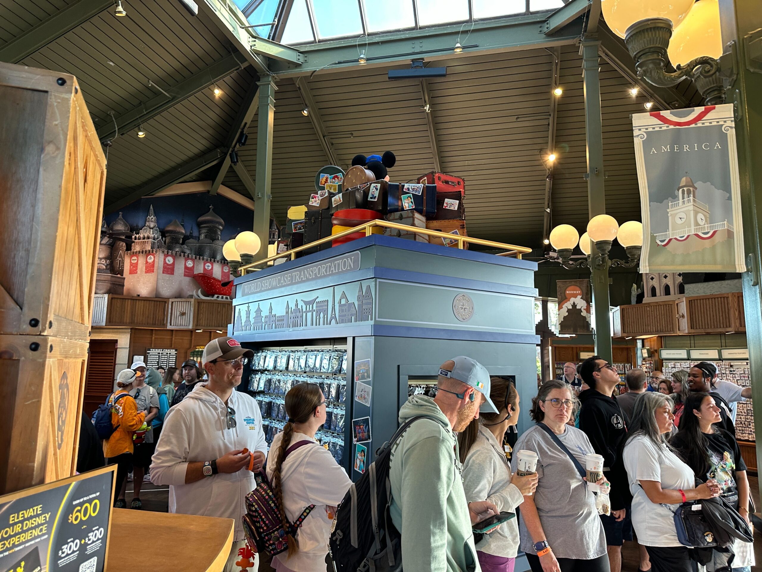New EPCOT Merchandise Display Inspired by Old World Showcase Buses