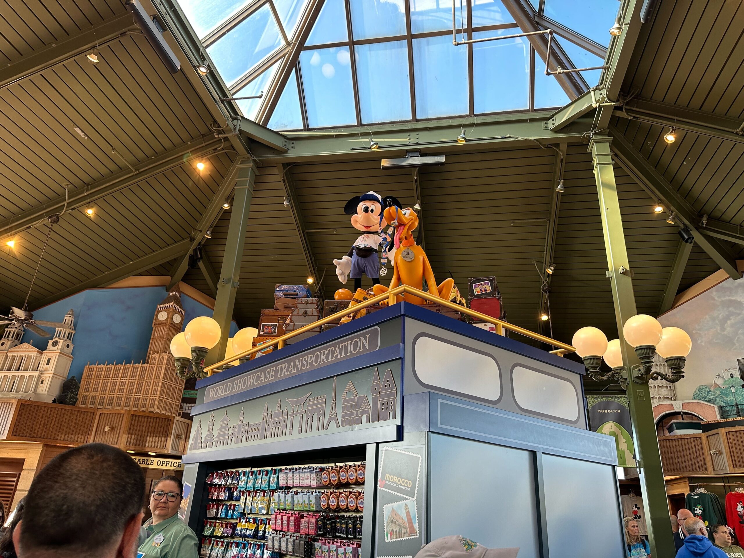 New EPCOT Merchandise Display Inspired by Old World Showcase Buses