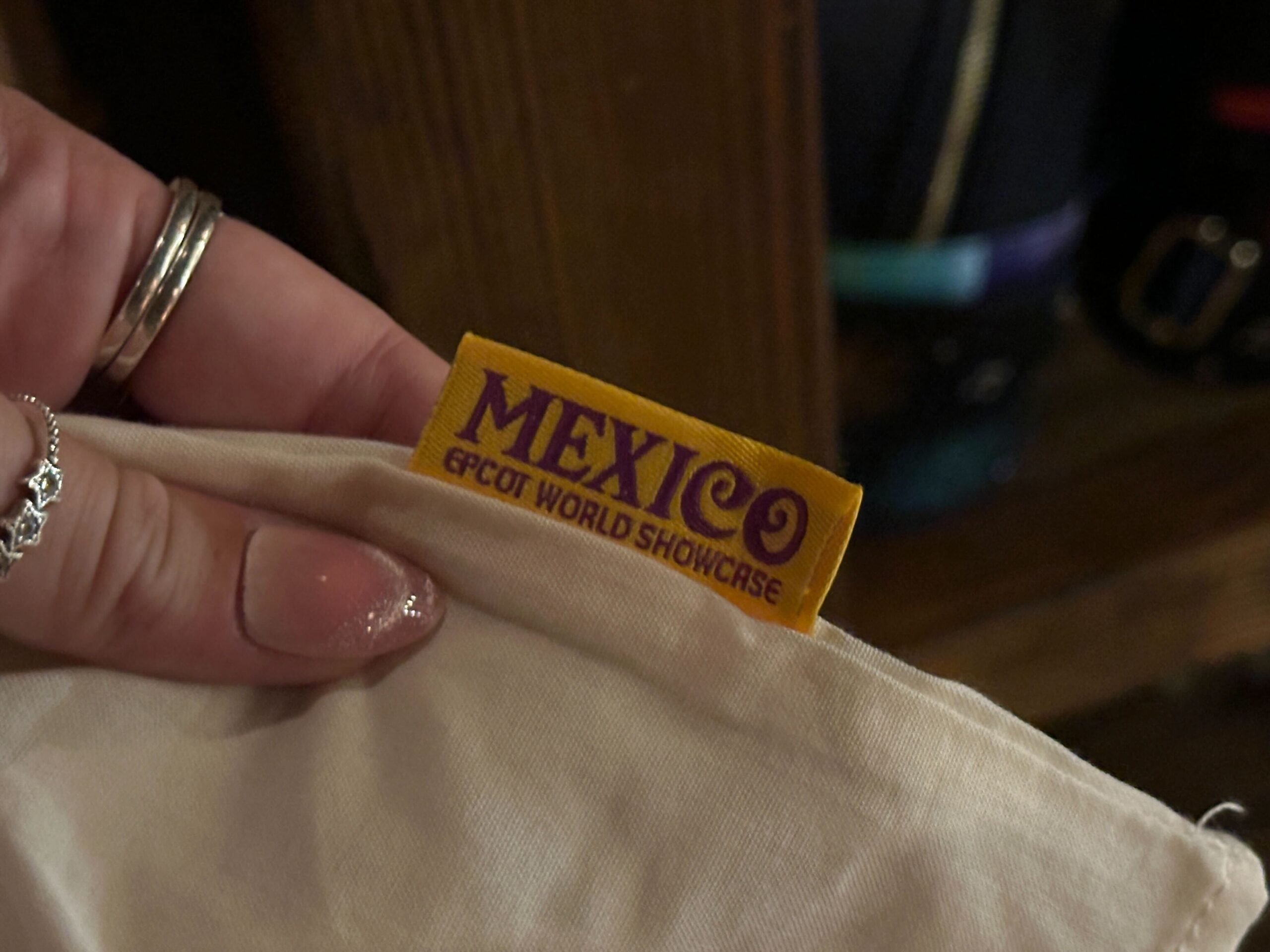 Attached tag on the Collared Shirt.