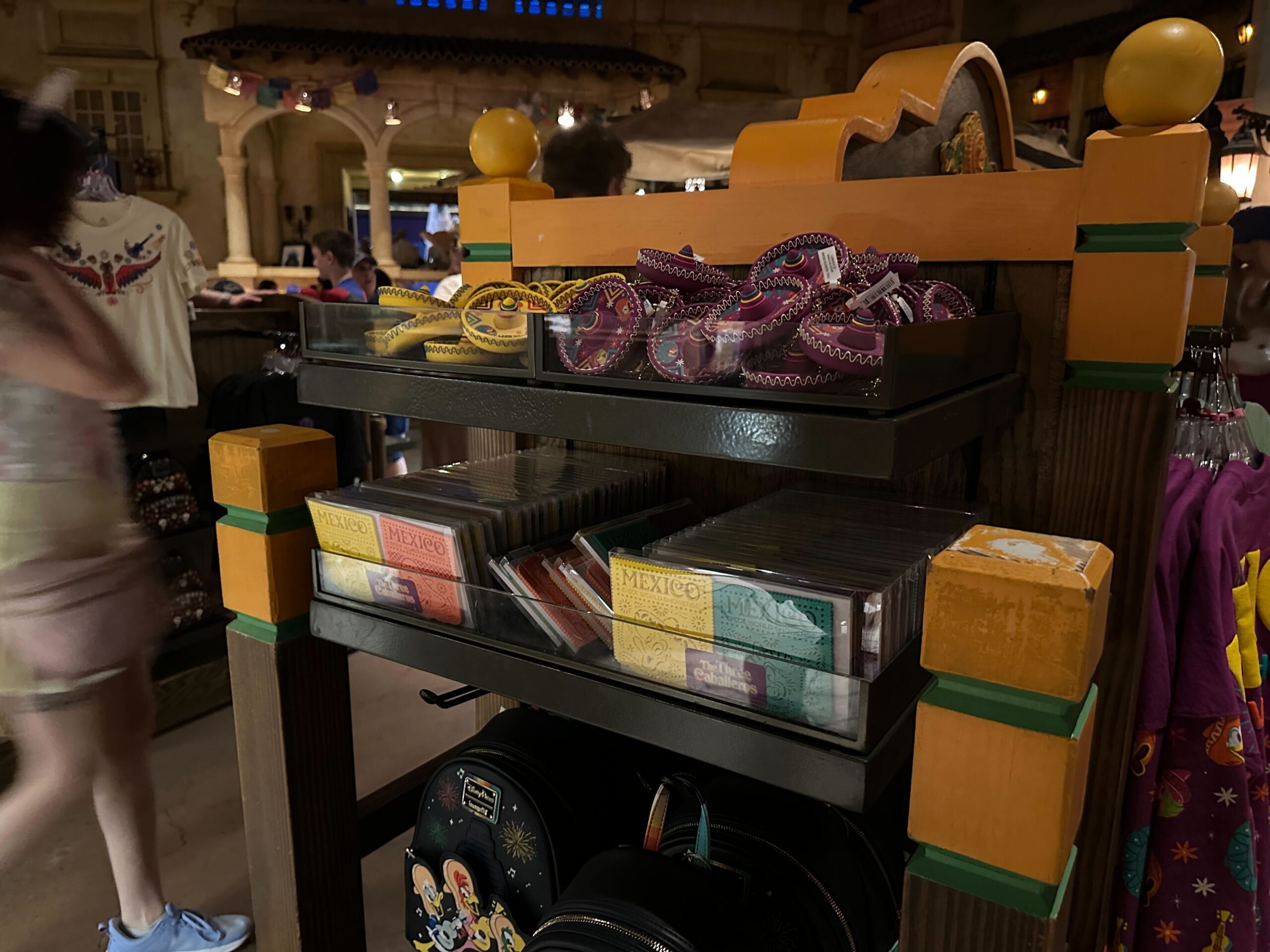 Three Caballeros merchandise collection at Mexico Pavilion in EPCOT.