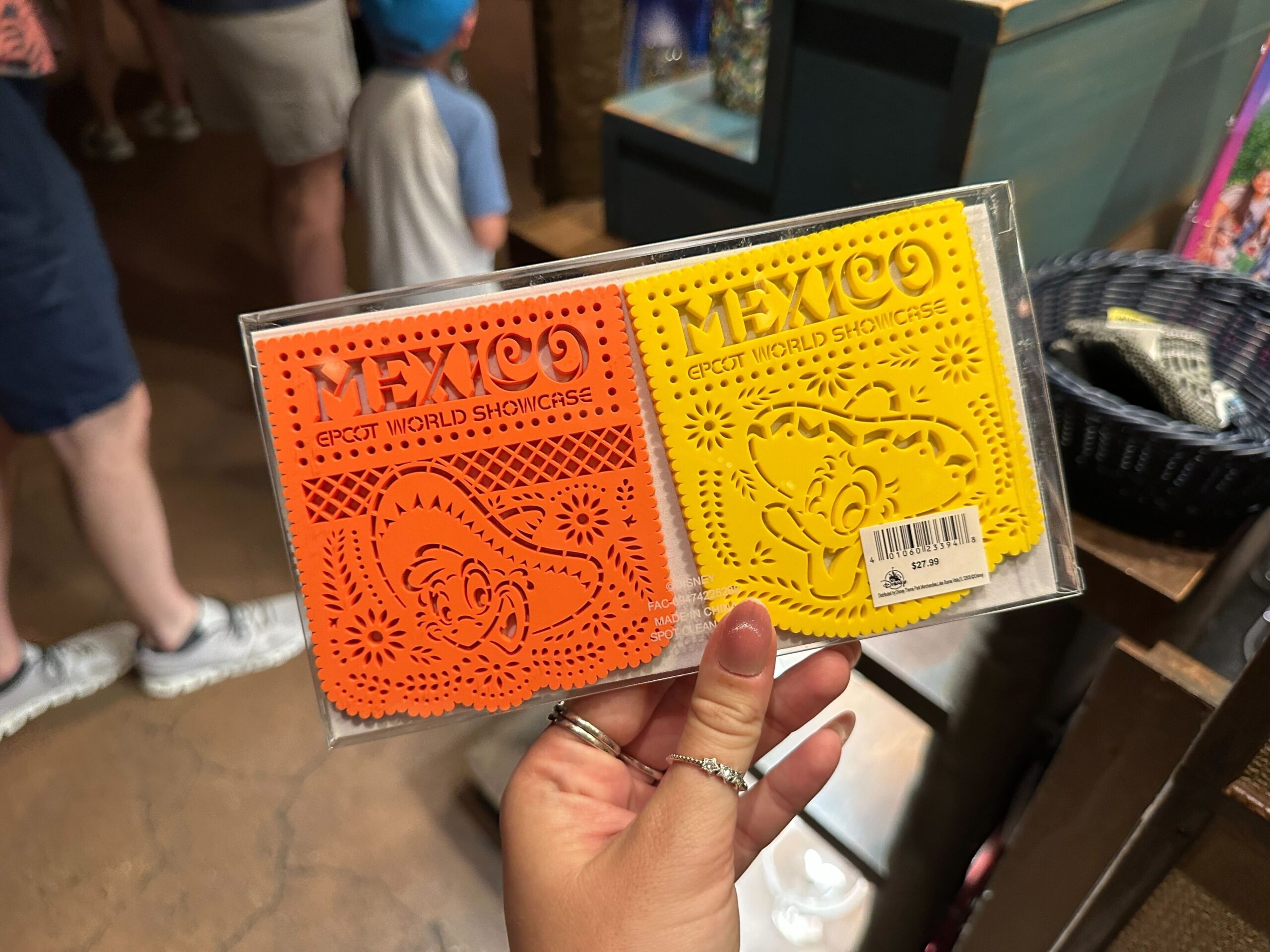 Other set of two coasters in the Papel Picado Coaster Set.