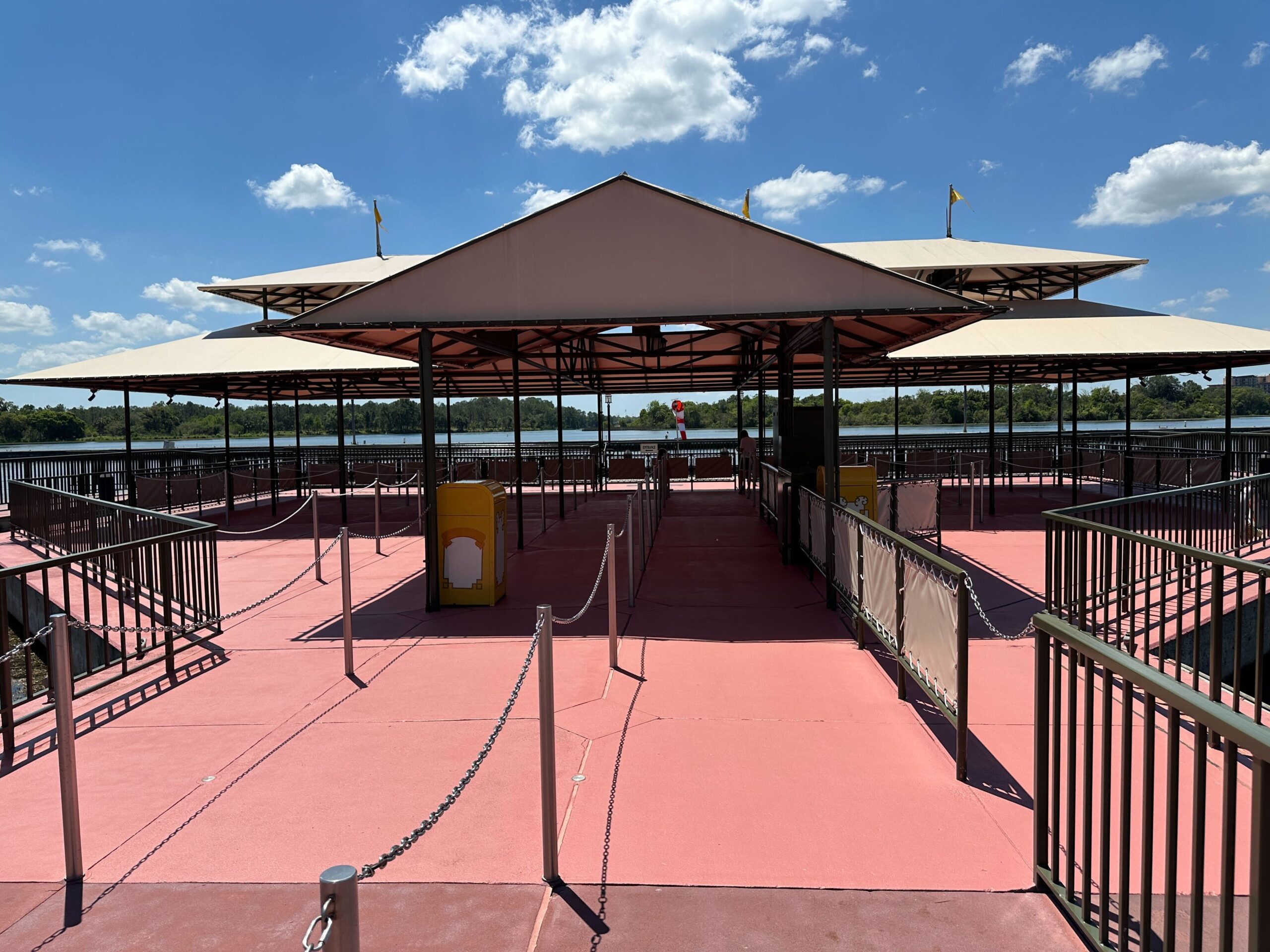 Boat Dock Receives a Paint Refresh at Magic Kingdom