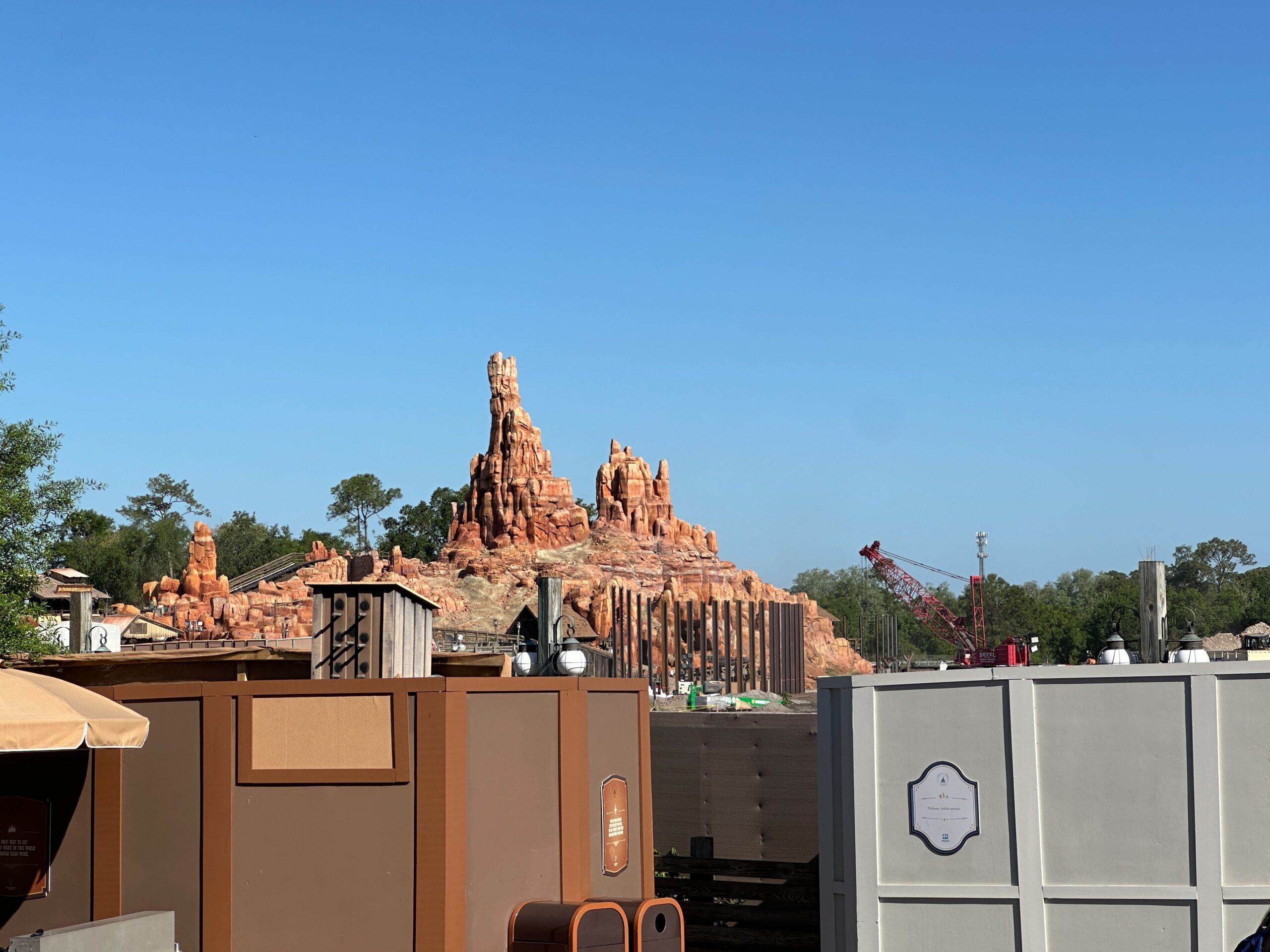 Supports Installed For New Wall Separating Big Thunder Mountain Railroad and Piston Peak National Park