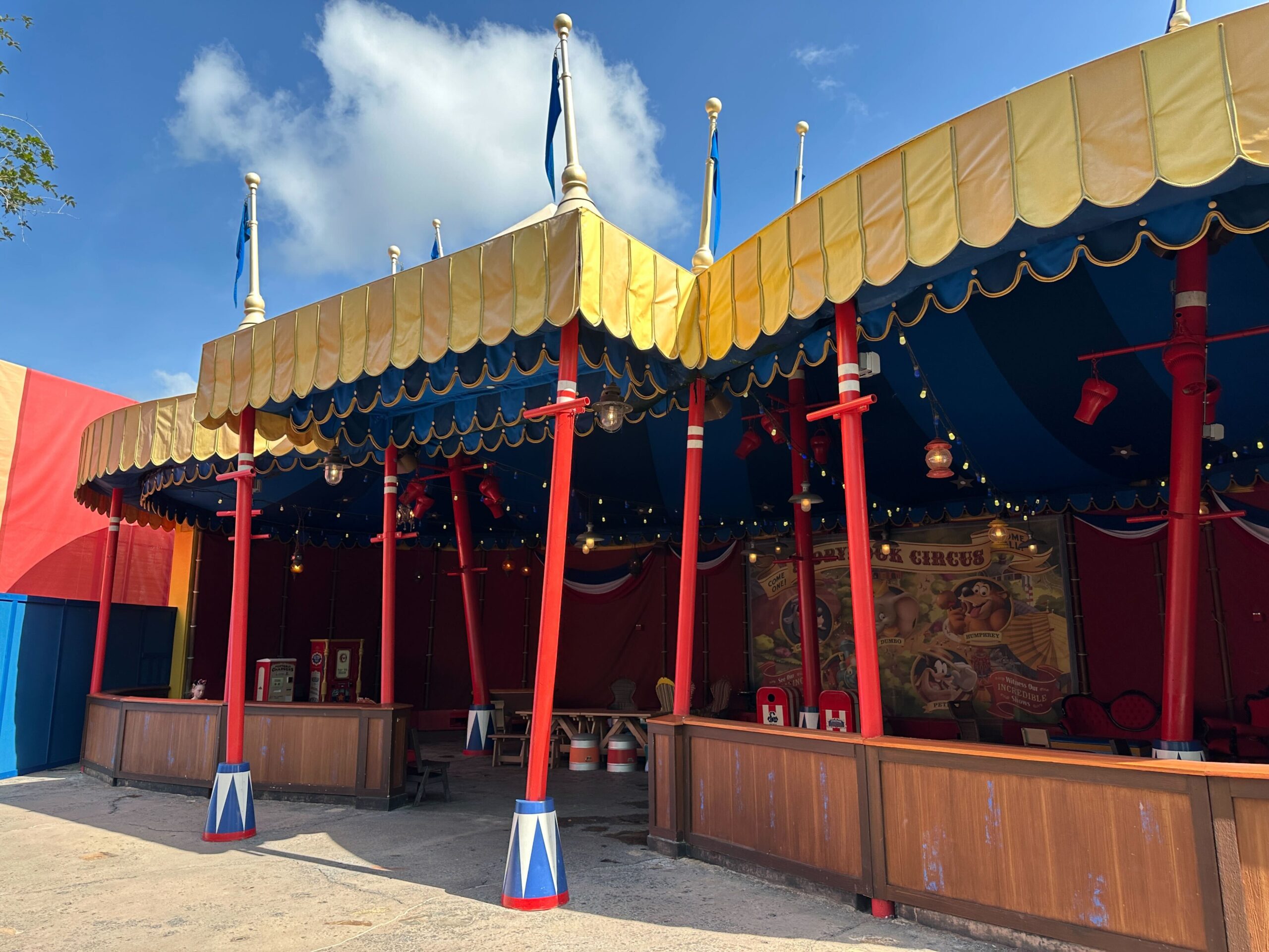 Gross Green Substance on Storybook Circus Tent at Magic Kingdom