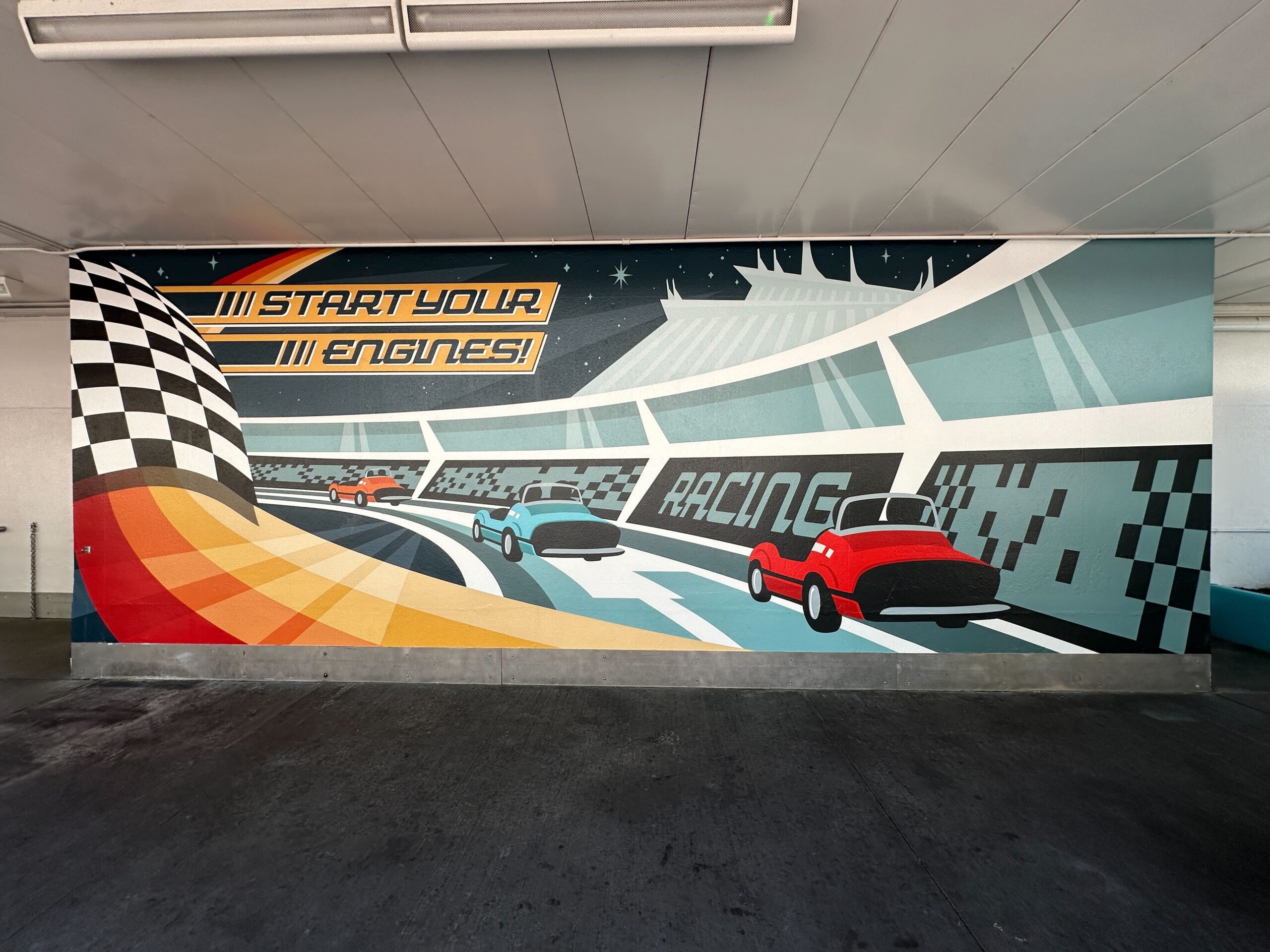 Tomorrowland Speedway Debuts New Mural at Magic Kingdom