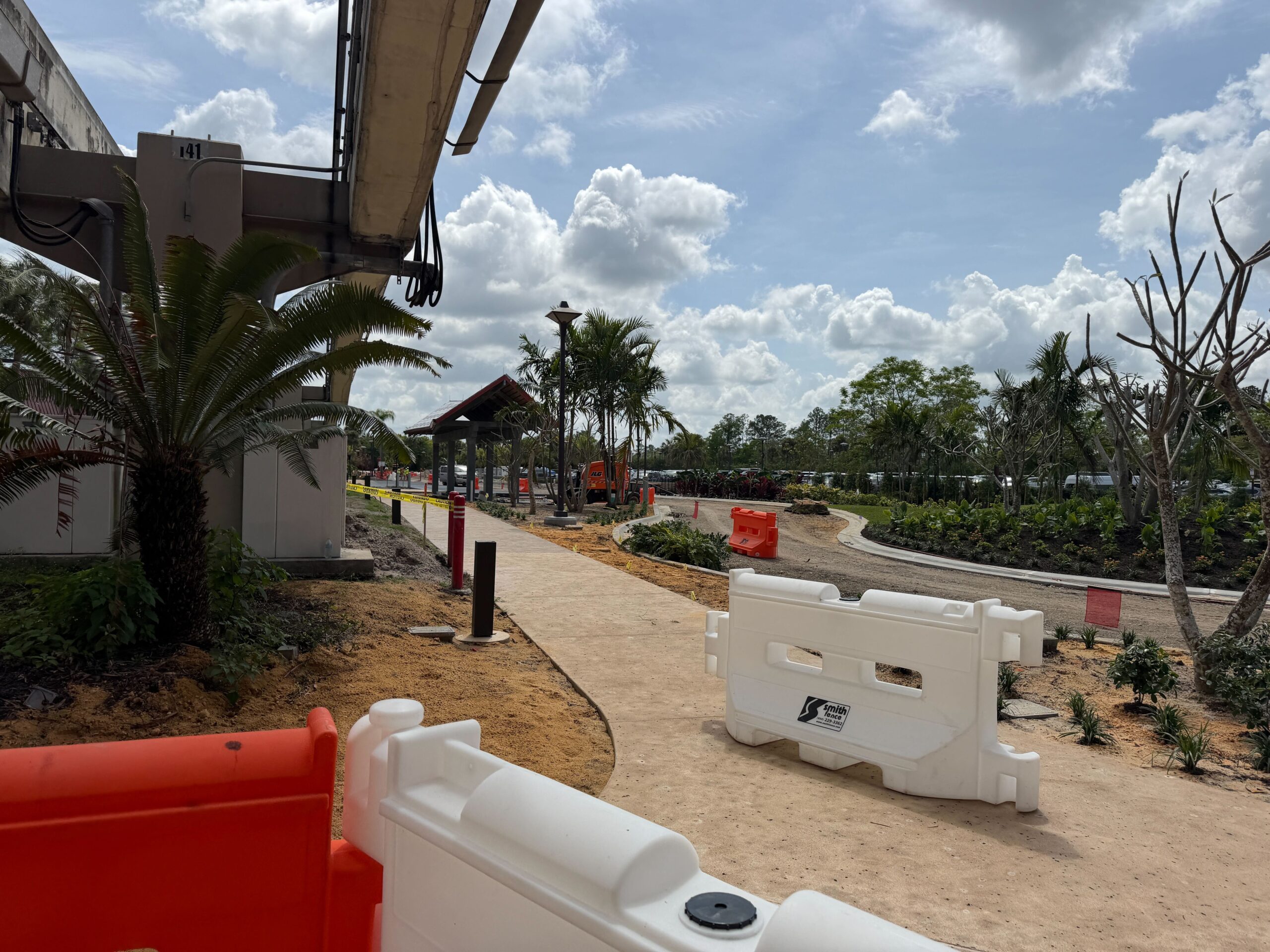 Sheathing Added to New Bus Depot at Disney’s Polynesian Village Resort
