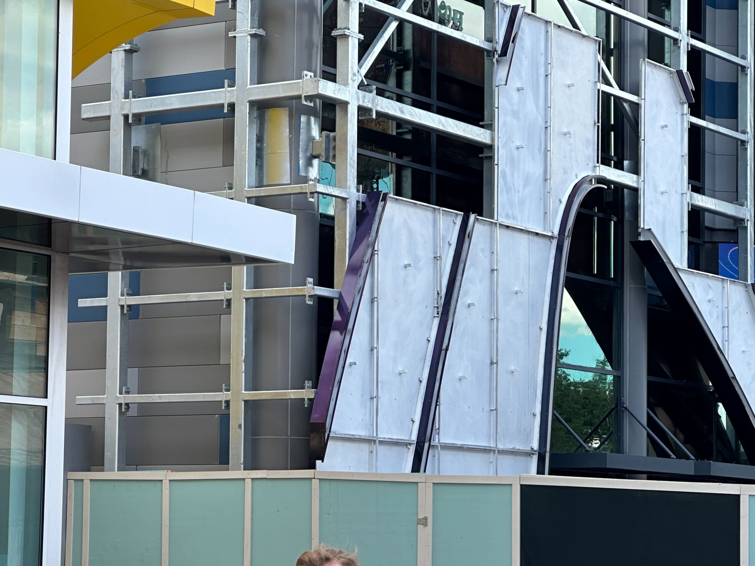 It's hard to say what exactly these new elements are coming together to create. But one appears to have part of an image on its side. So it would seem more panels will be installed on top of these to create a full image.