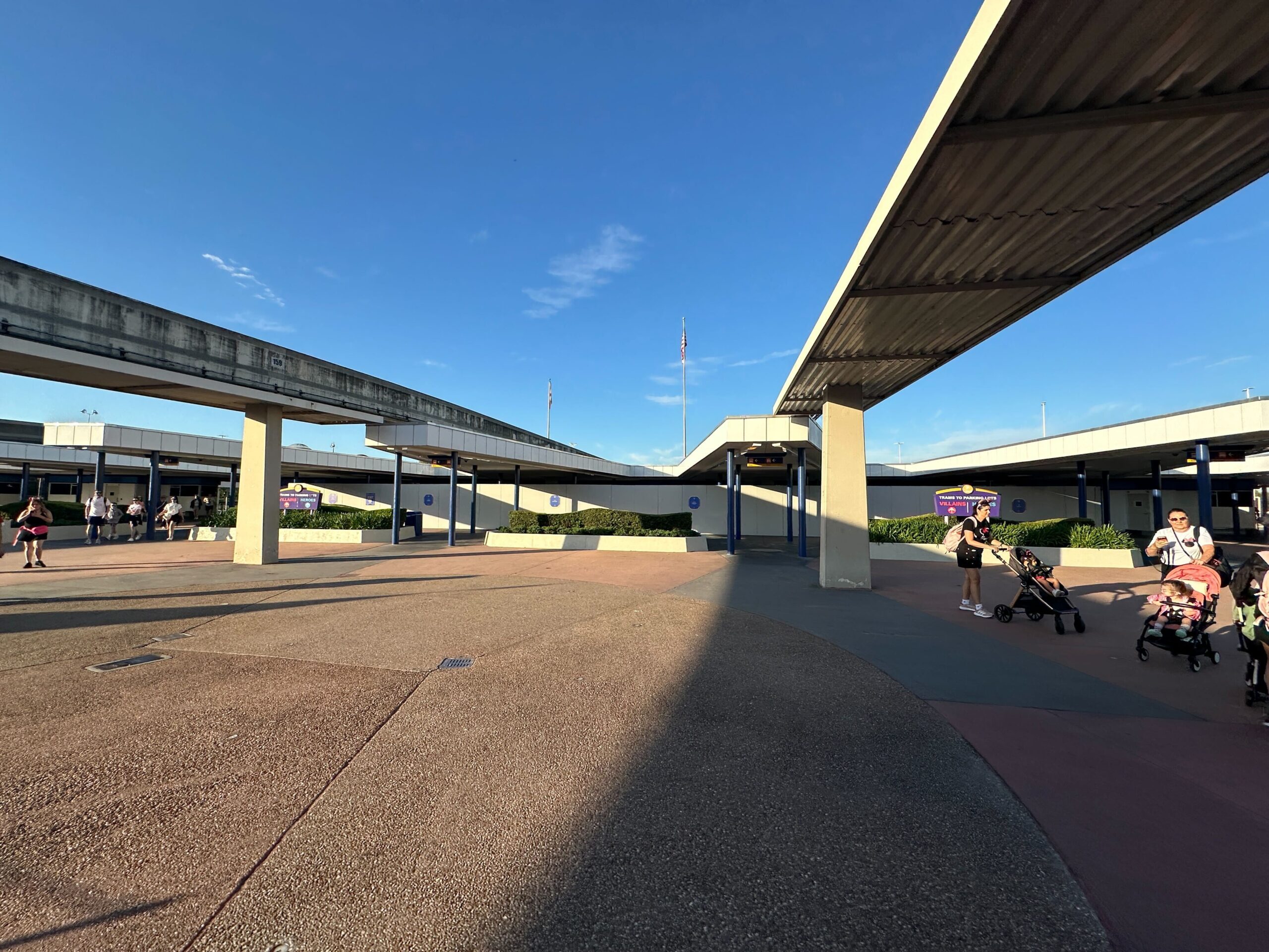 Construction Walls Return to Transportation and Ticket Center at Disney World