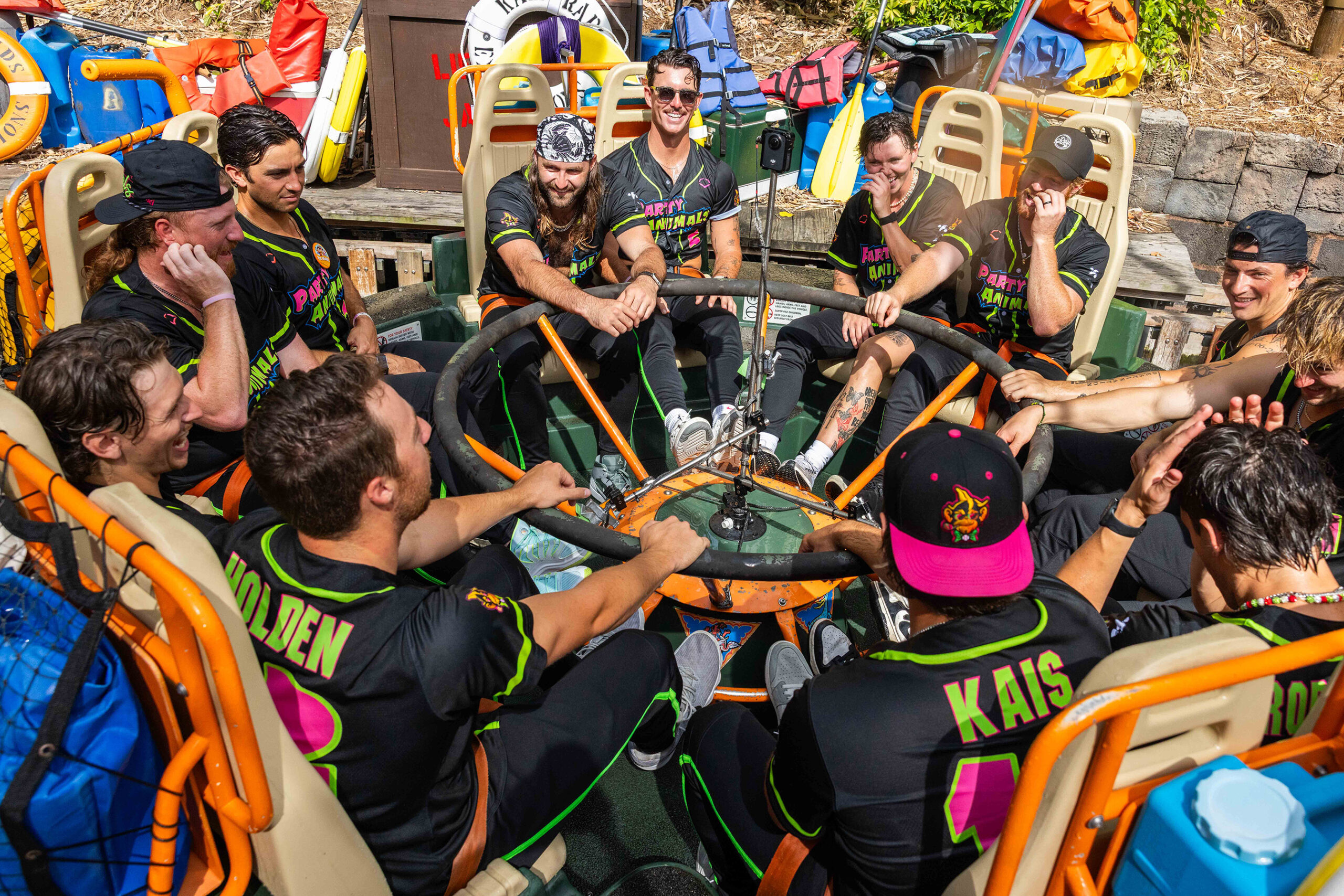 The Party Animals braved the Kali River Rapids, visited the Yeti at Expedition Everest, went on safari, and so much more. Meanwhile, the Loco Beach Coconuts enjoyed a water park adventure that included riding the waves at the wave pool and zooming on the Crush 'n' Gusher.