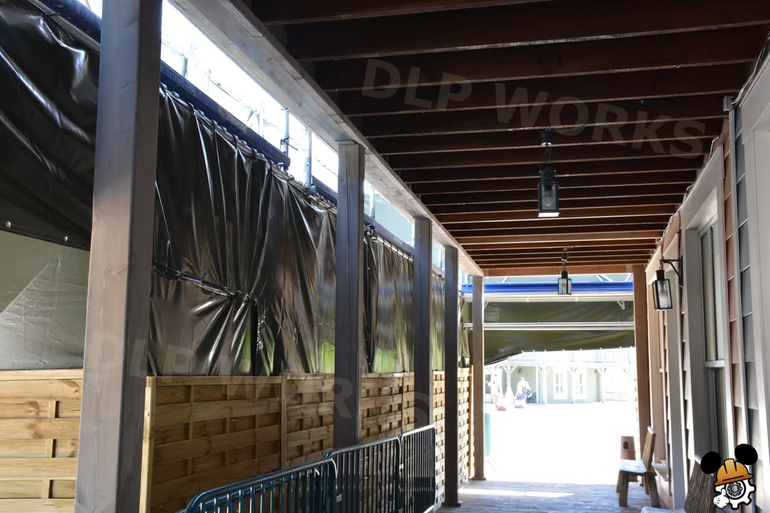 Several Disneyland Paris hotels are currently wrapped in construction equipment, tarps, scaffolding, and maintenance crews.