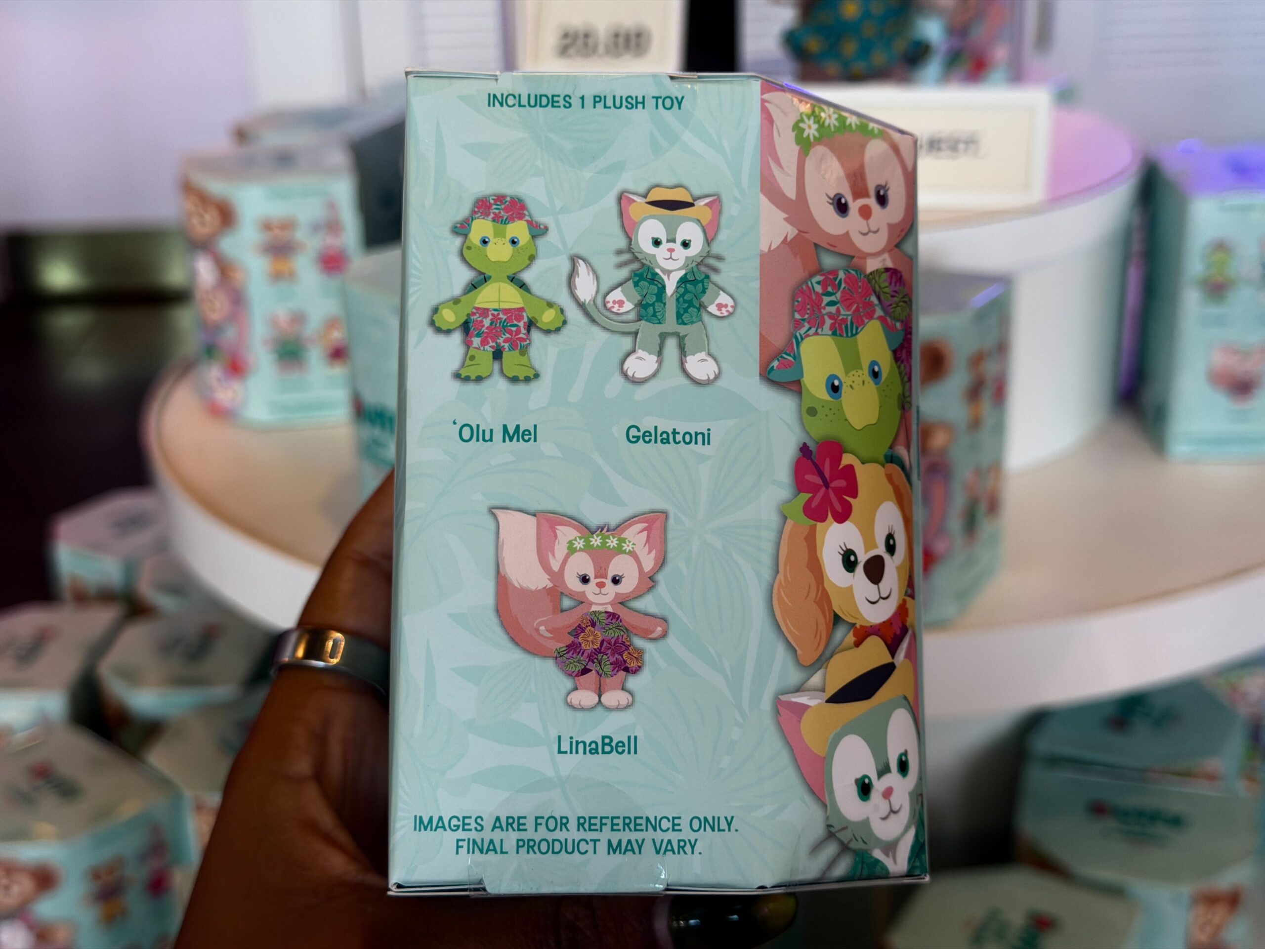 Two new Disney mystery box plush collections have arrived at Disneyland Resort, featuring characters from the Disney Wishables Shimmer line and Duffy and Friends.