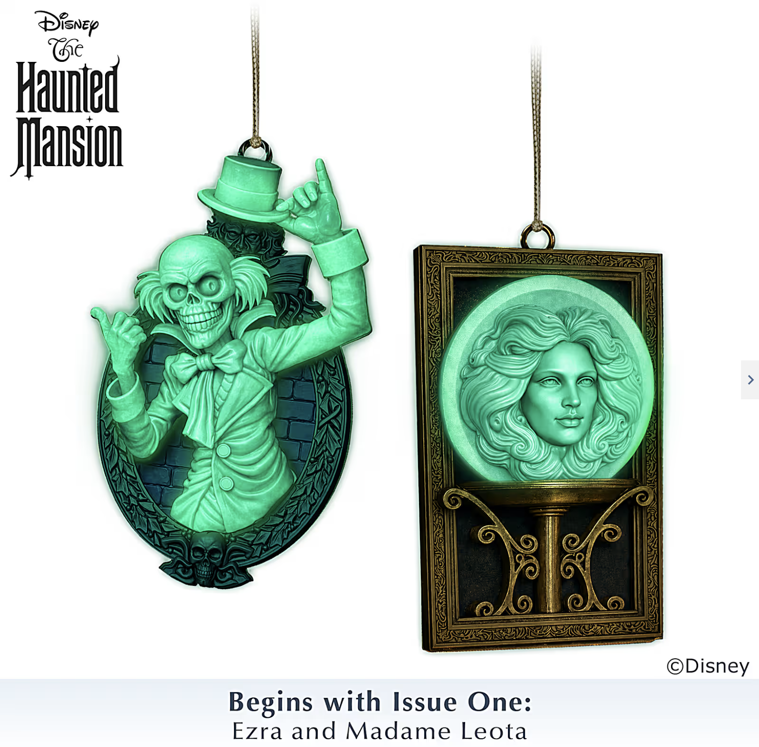 The Haunted Mansion Glow-in-the-Dark Ornament Collection Now on