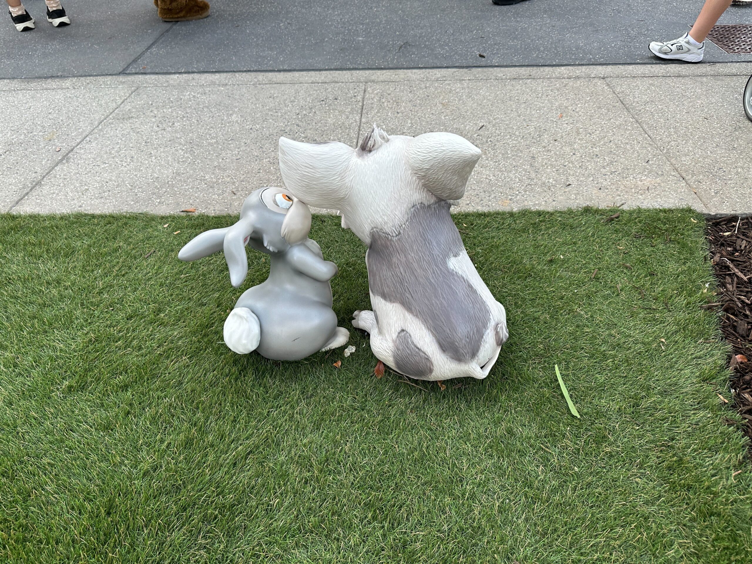 Thumper and Pua statues showing signs of wear and tear soon after reopening of Animation Courtyard