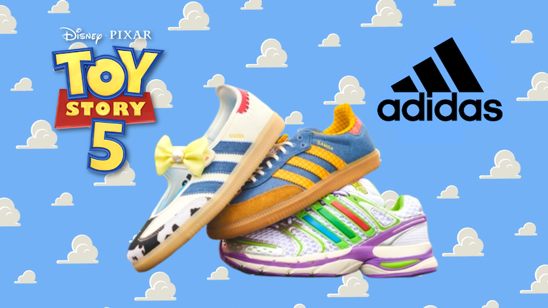 Adidas and Foot Locker launching Toy Story 5 collection of footwear and apparel ahead of the film's June release in theaters.