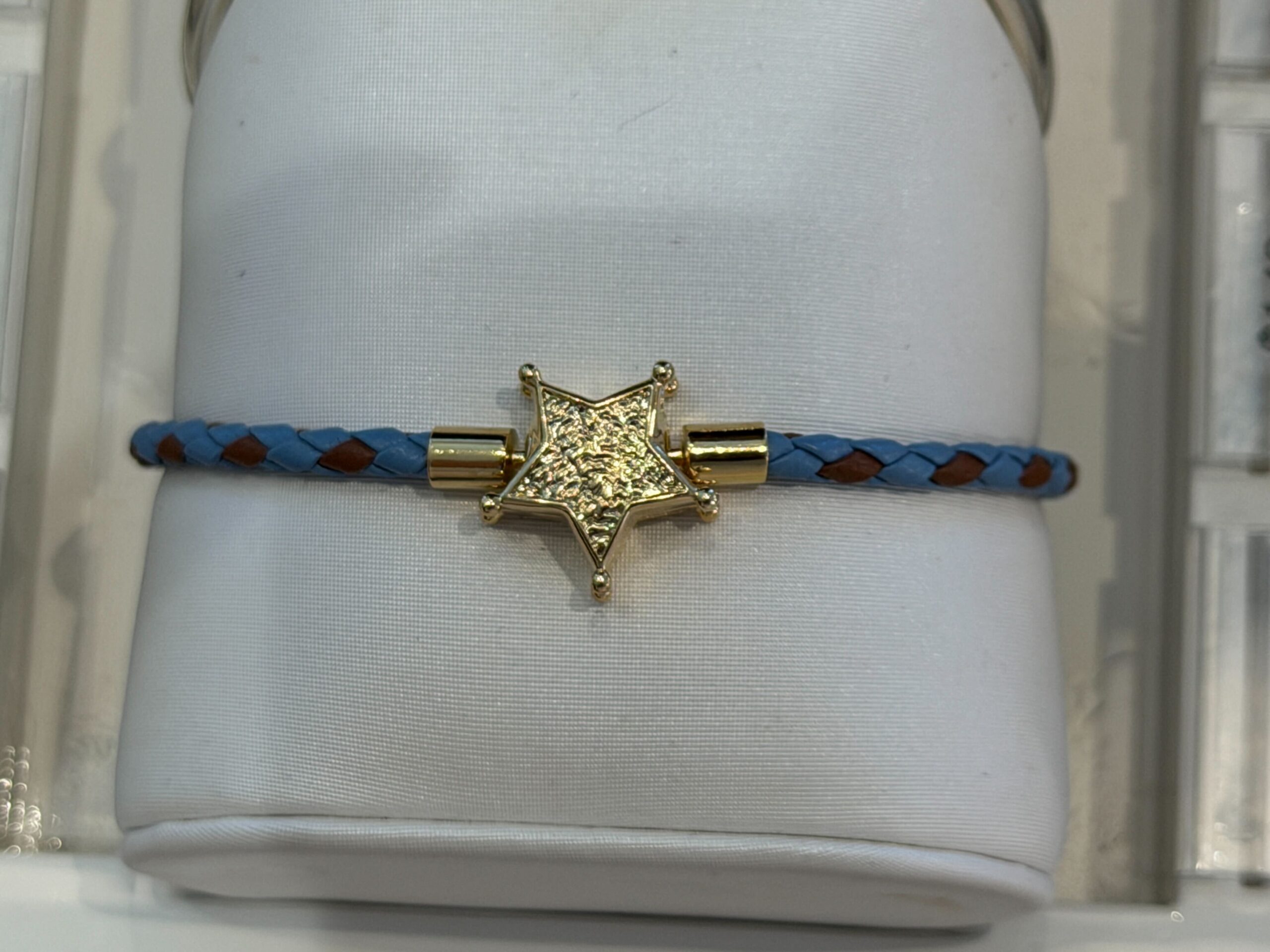 Back of Pandora Woody Sheriff Badge Bracelet.