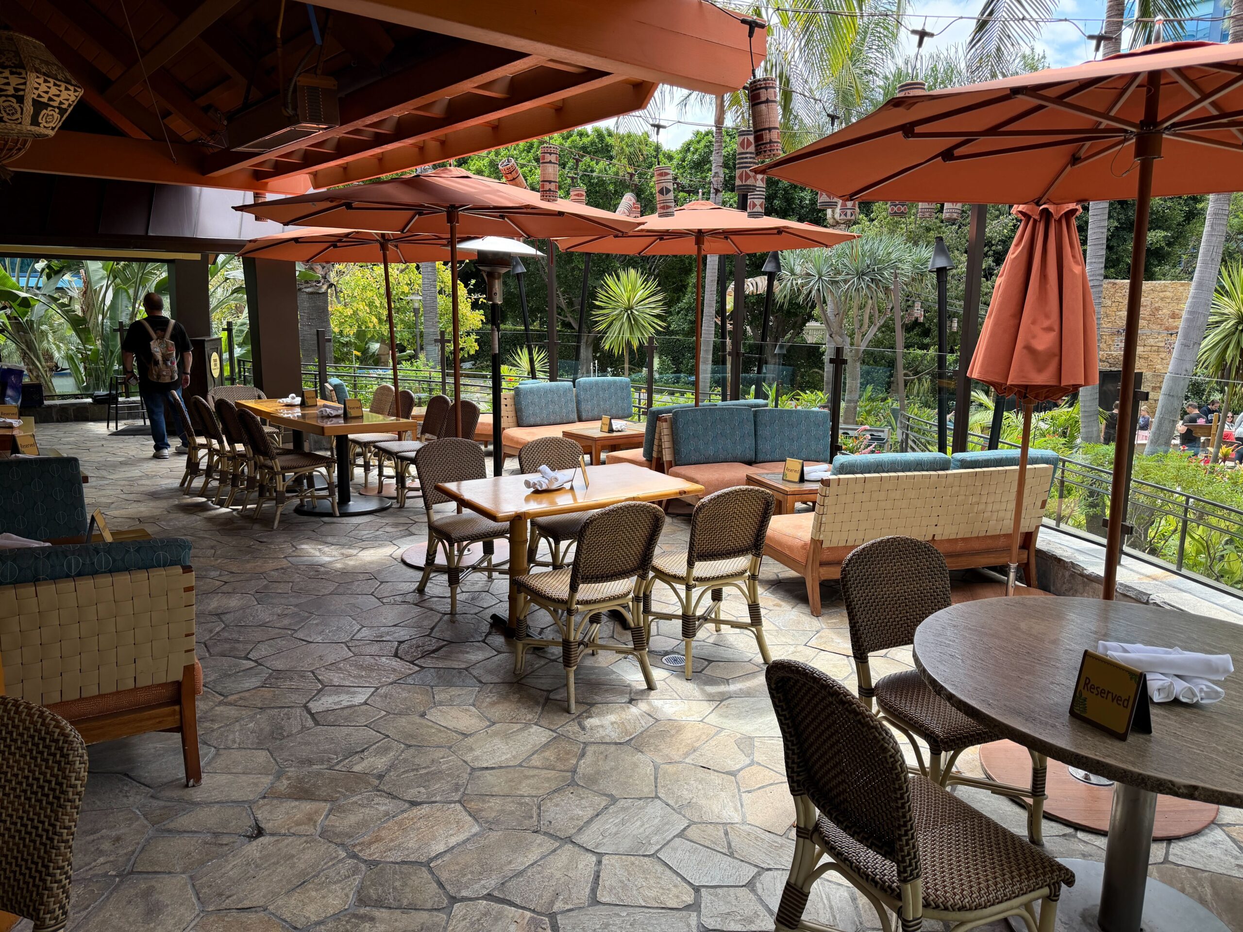 Disneyland Hotel Trader Sam's outdoor patio.