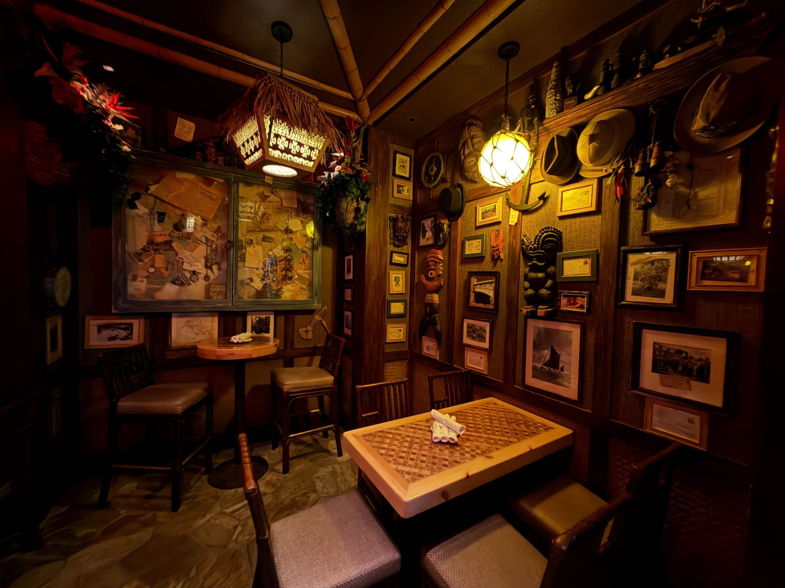 Disneyland Hotel Trader Sam's tiki bar interior.