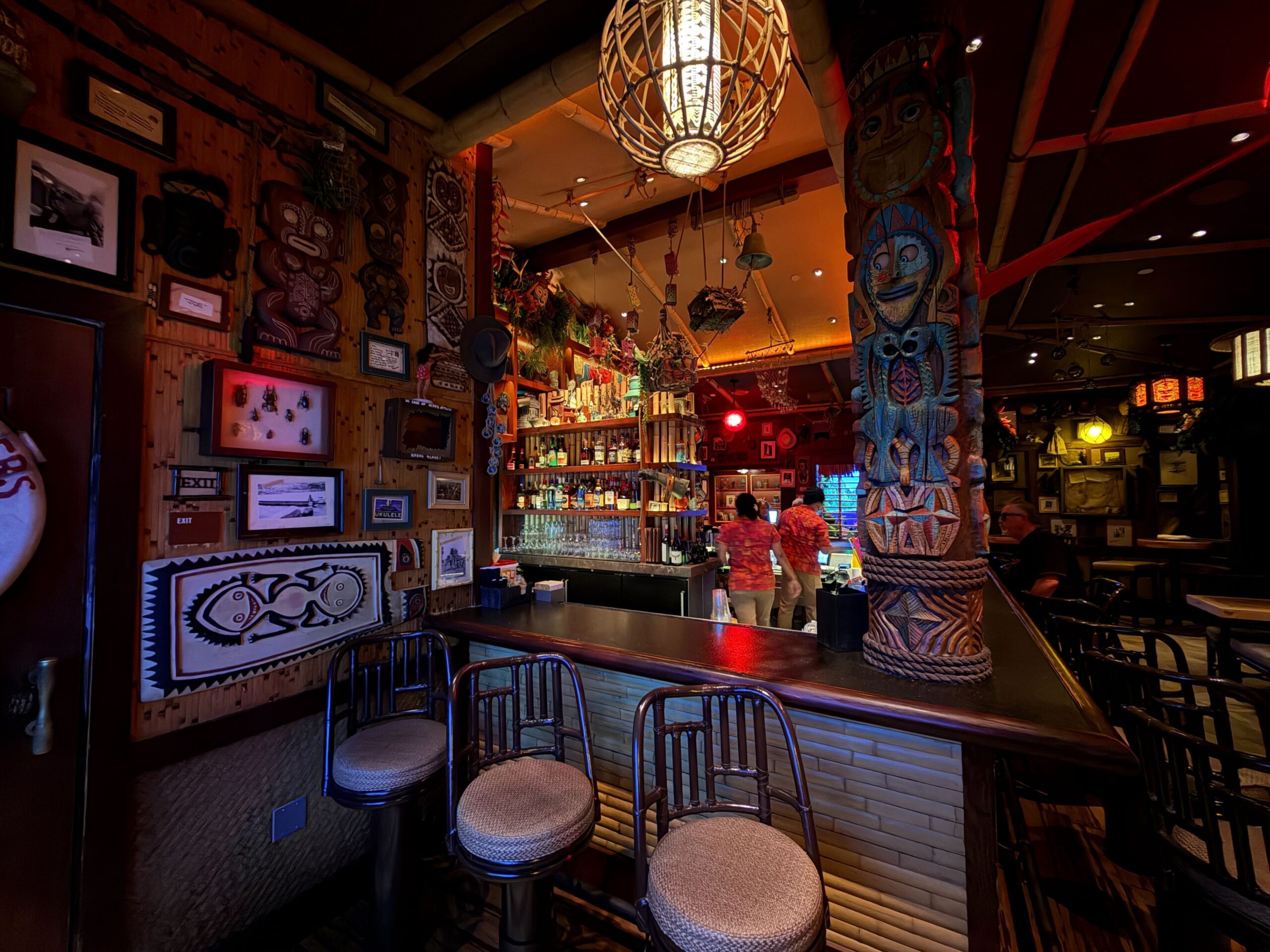 Disneyland Hotel Trader Sam's tiki bar interior.
