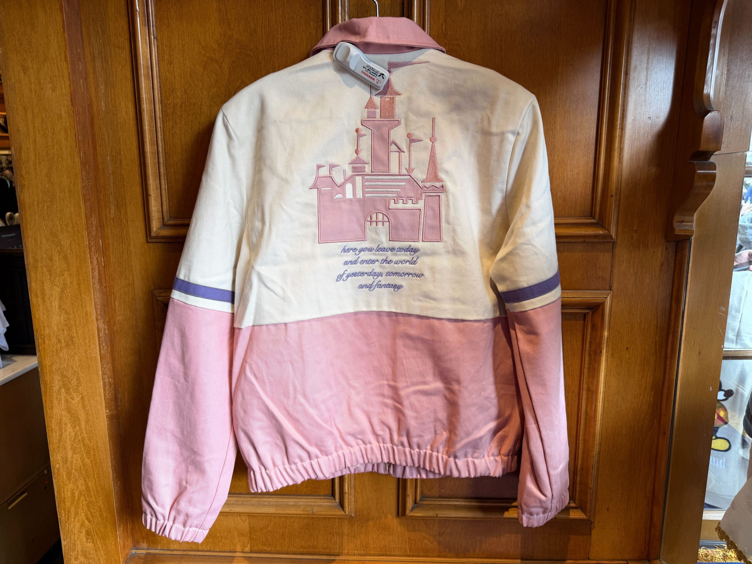 Back of Zip-Up Jacket.