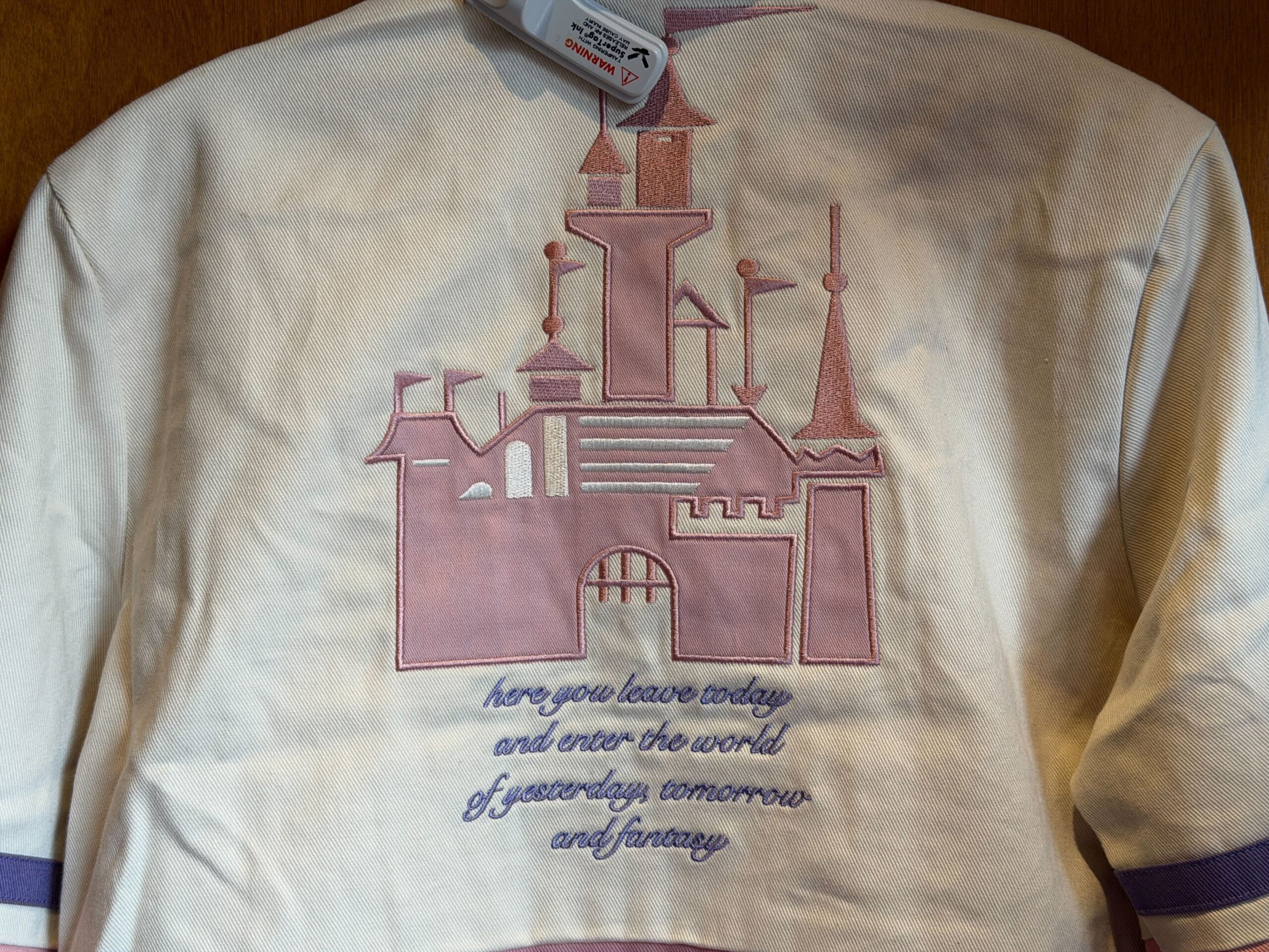 Back of Zip-Up Jacket.