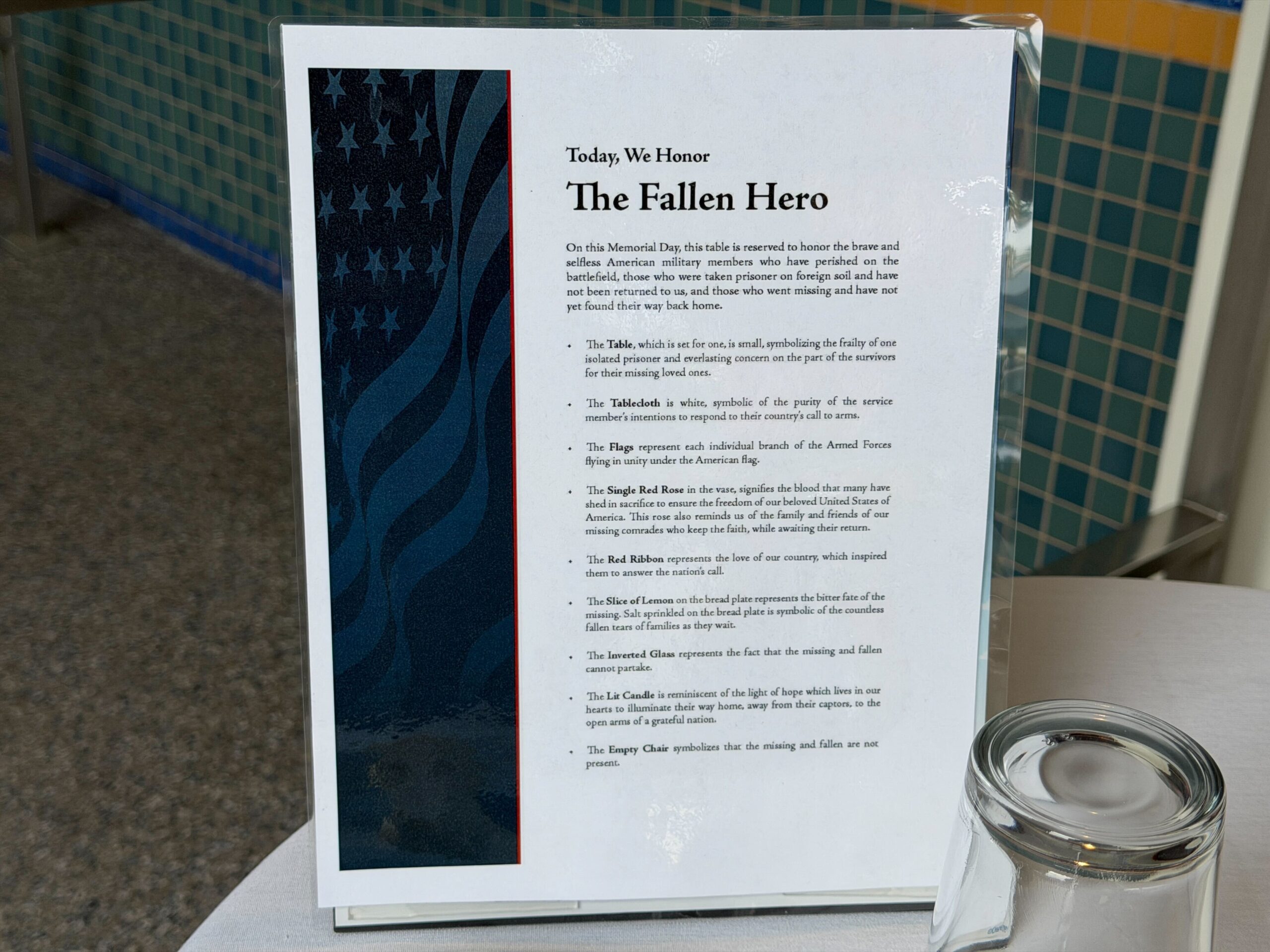 Disneyland Resort Restaurants Honor Memorial Day with 'Fallen Hero' Tables