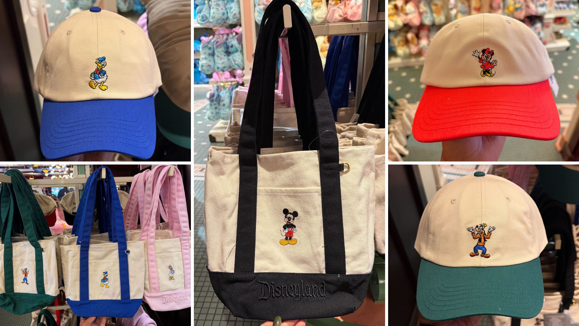 Mickey & Friends Mini Tote Bags and Ball Caps at Disneyland Resort ...