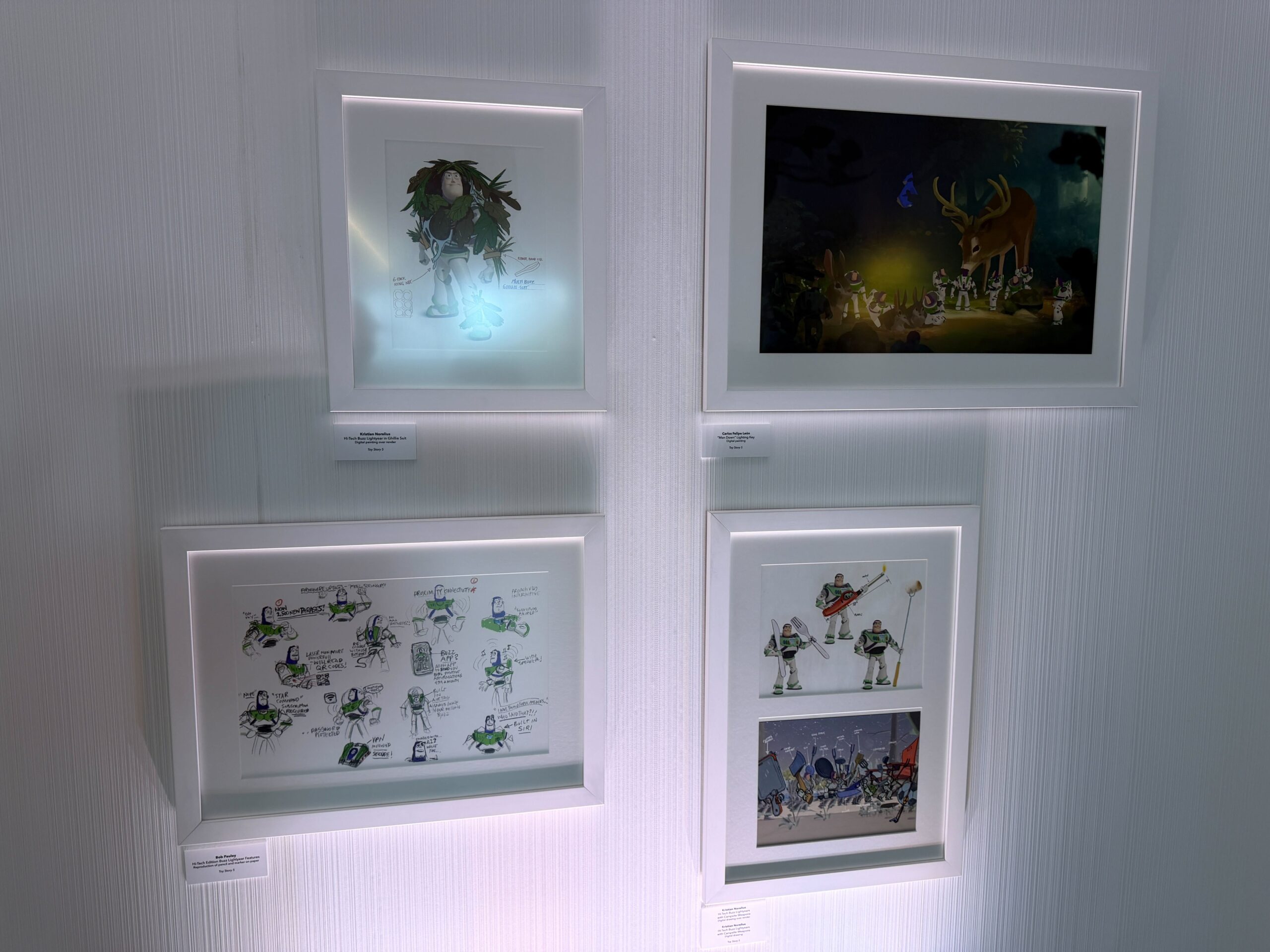 Toy Story 5 is featured in The Art of Pixar Gallery at Disneyland's Pixar Place Hotel. Concept art, sketches, and a maquette can be seen in The Art of Pixar Gallery.