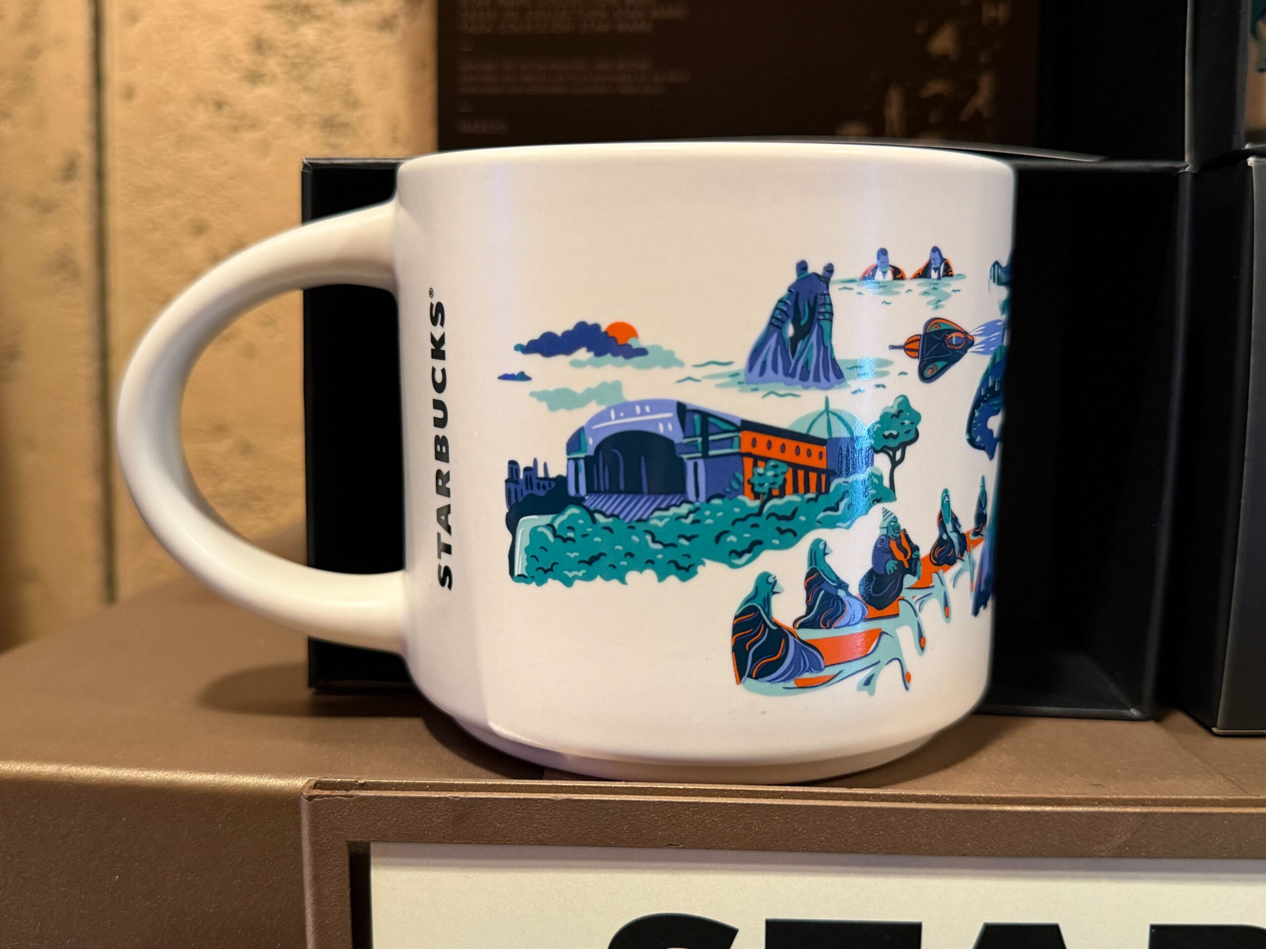 Star Wars Naboo Starbucks Mug at Dok-Ondar's Den of Antiquities in Star Wars: Galaxy's Edge at Disneyland