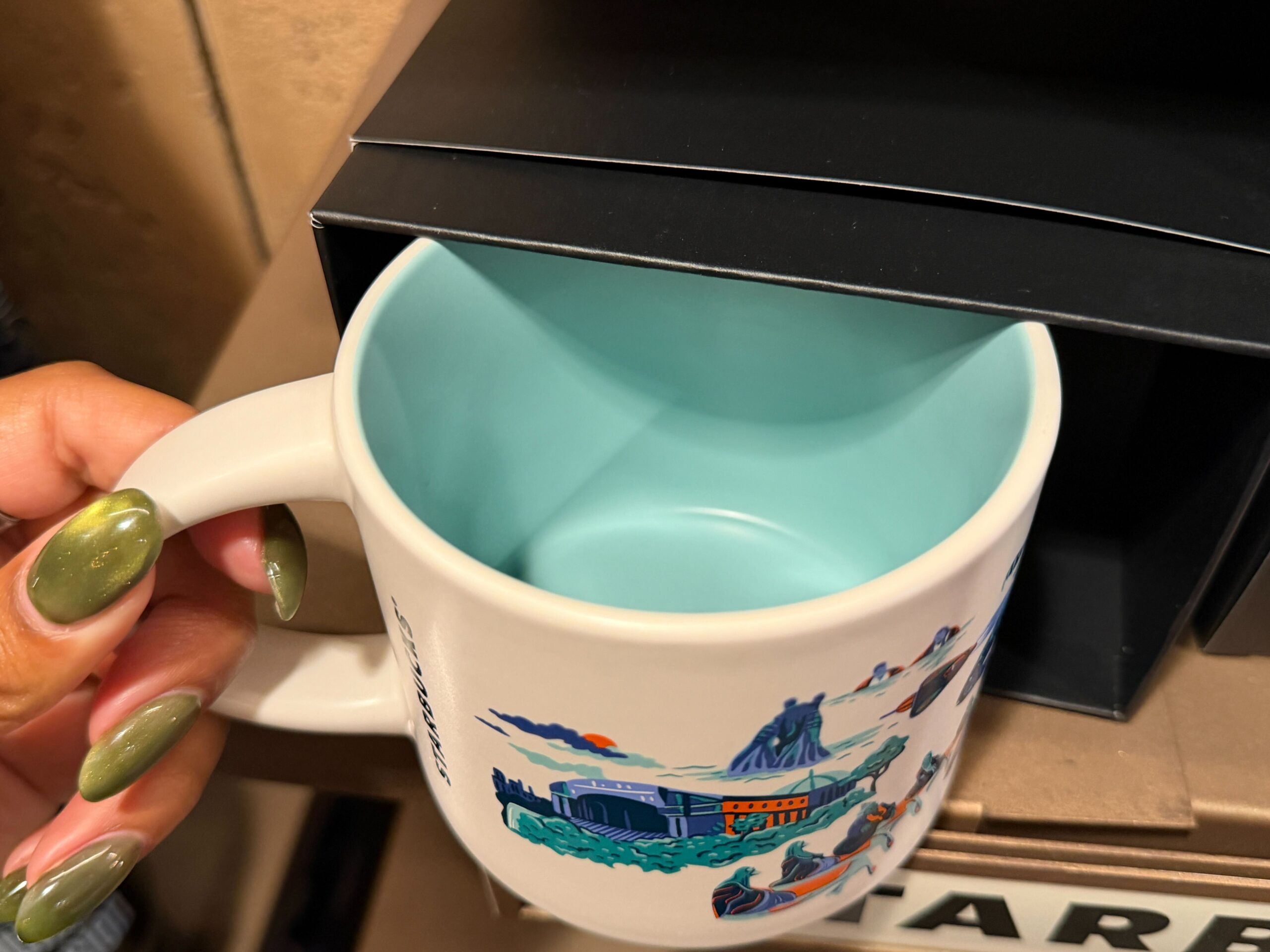 Star Wars Naboo Starbucks Mug at Dok-Ondar's Den of Antiquities in Star Wars: Galaxy's Edge at Disneyland