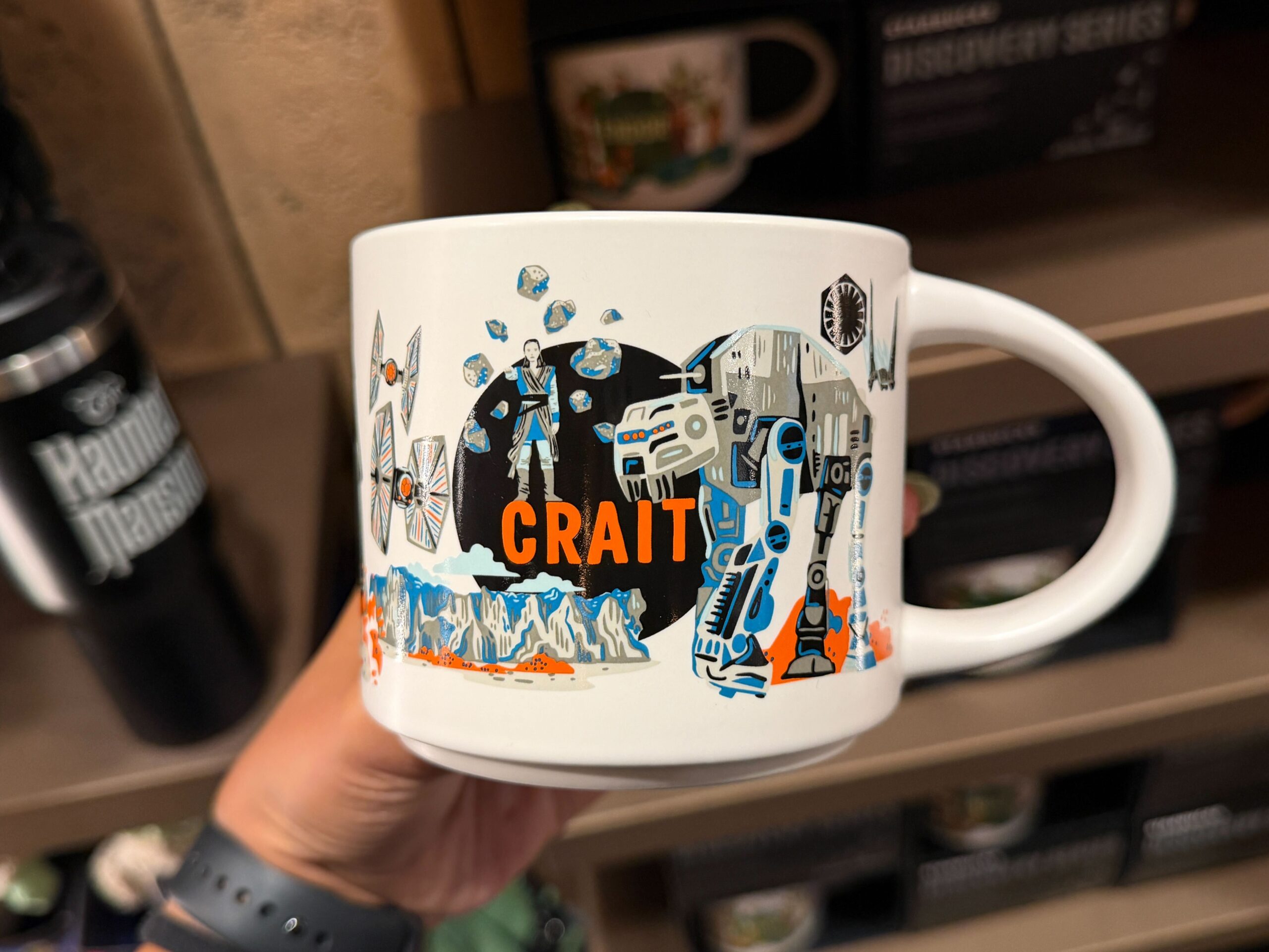 Star Wars Crait Starbucks Mug at Dok-Ondar's Den of Antiquities in Star Wars: Galaxy's Edge at Disneyland