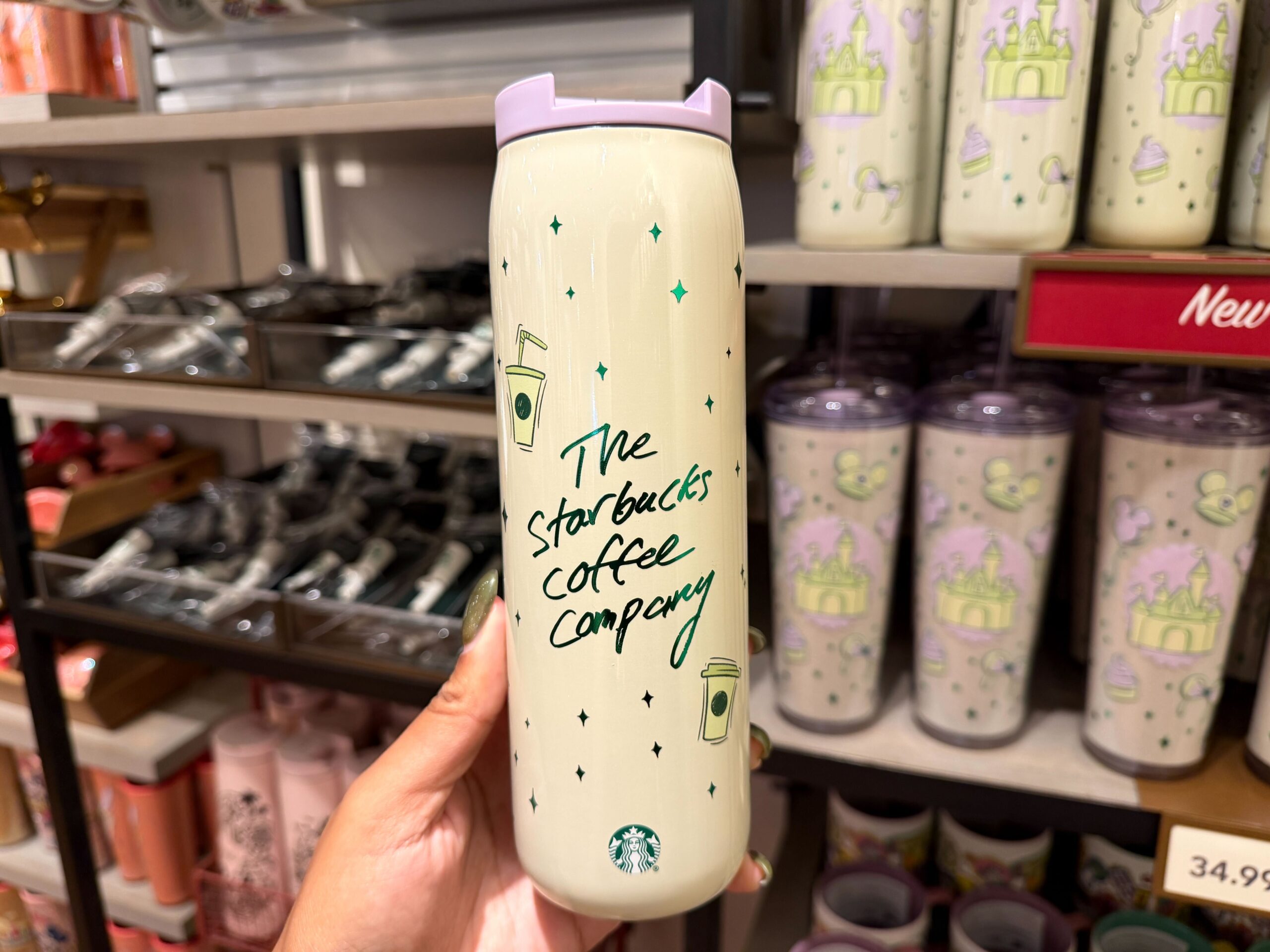 Lilac & Yellow Disneyland Starbucks Drinkware & Cup Sleeves - WDW