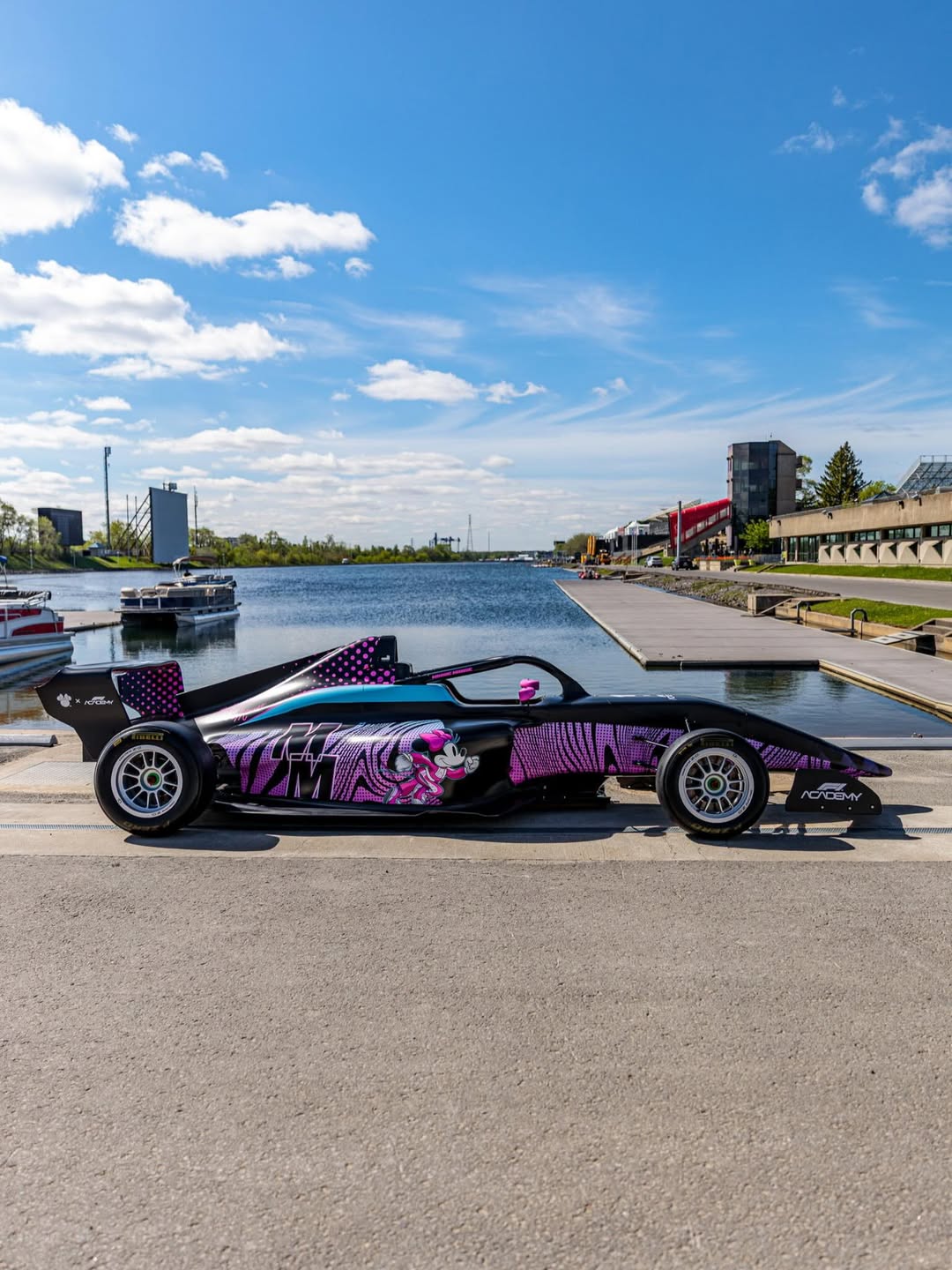Minnie's new Formula vehicle in Montreal ahead of Round 2 of F1 Academy.