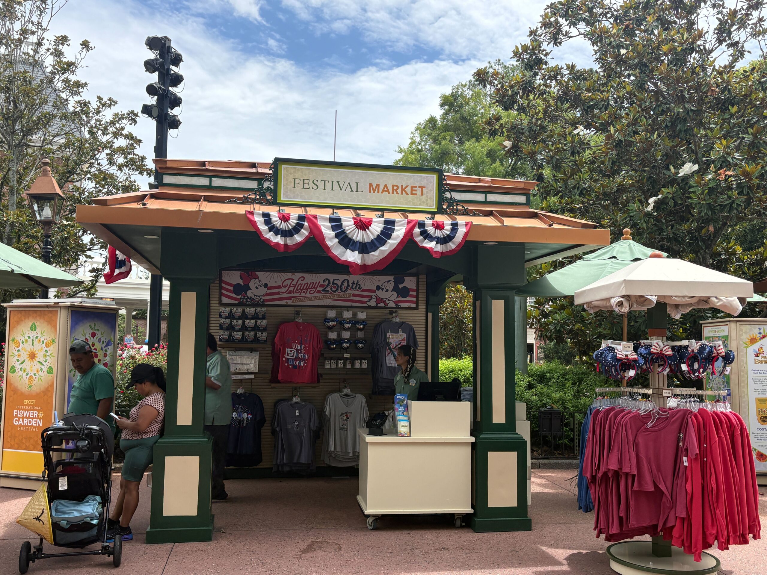 We saw this shirt among the patriotic merchandise at the Festival Market kiosk at The American Adventure in World Showcase.
