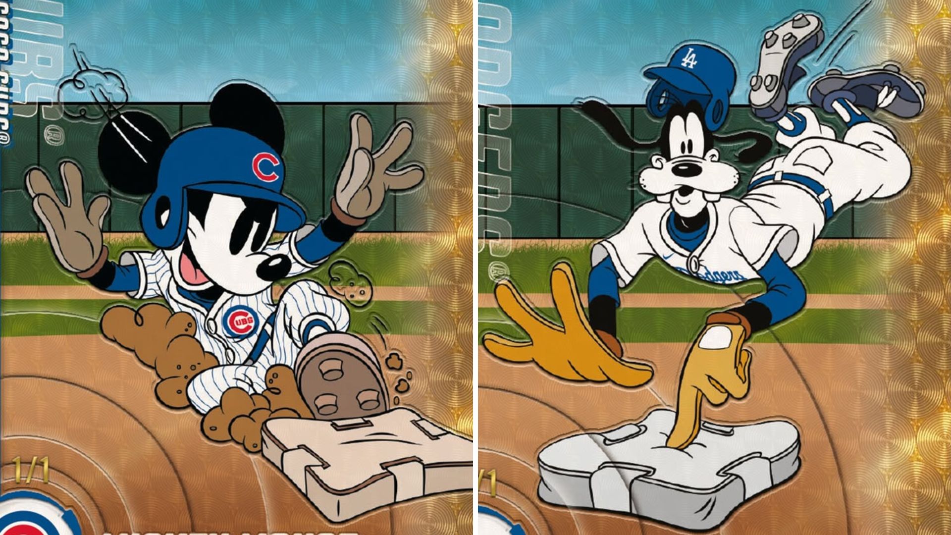 Mickey, Donald, & Goofy Topps Chrome Baseball Cards Coming Soon