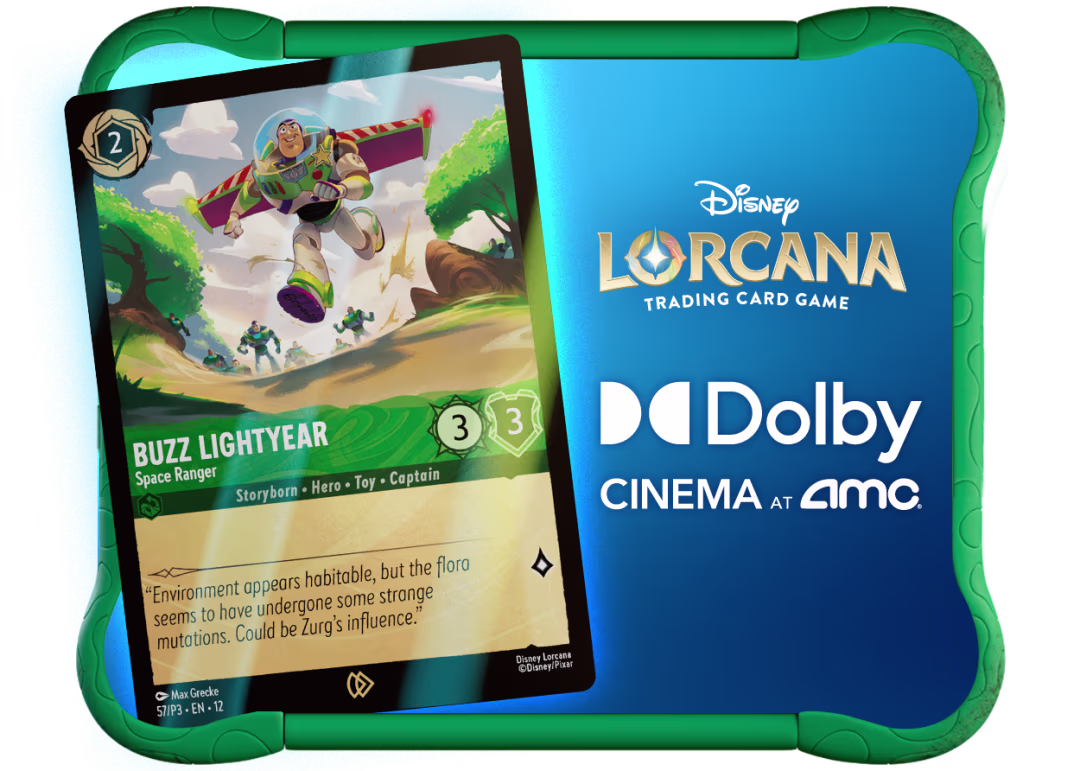 AMC Theaters Toy Story 5 Disney Lorcana card.
