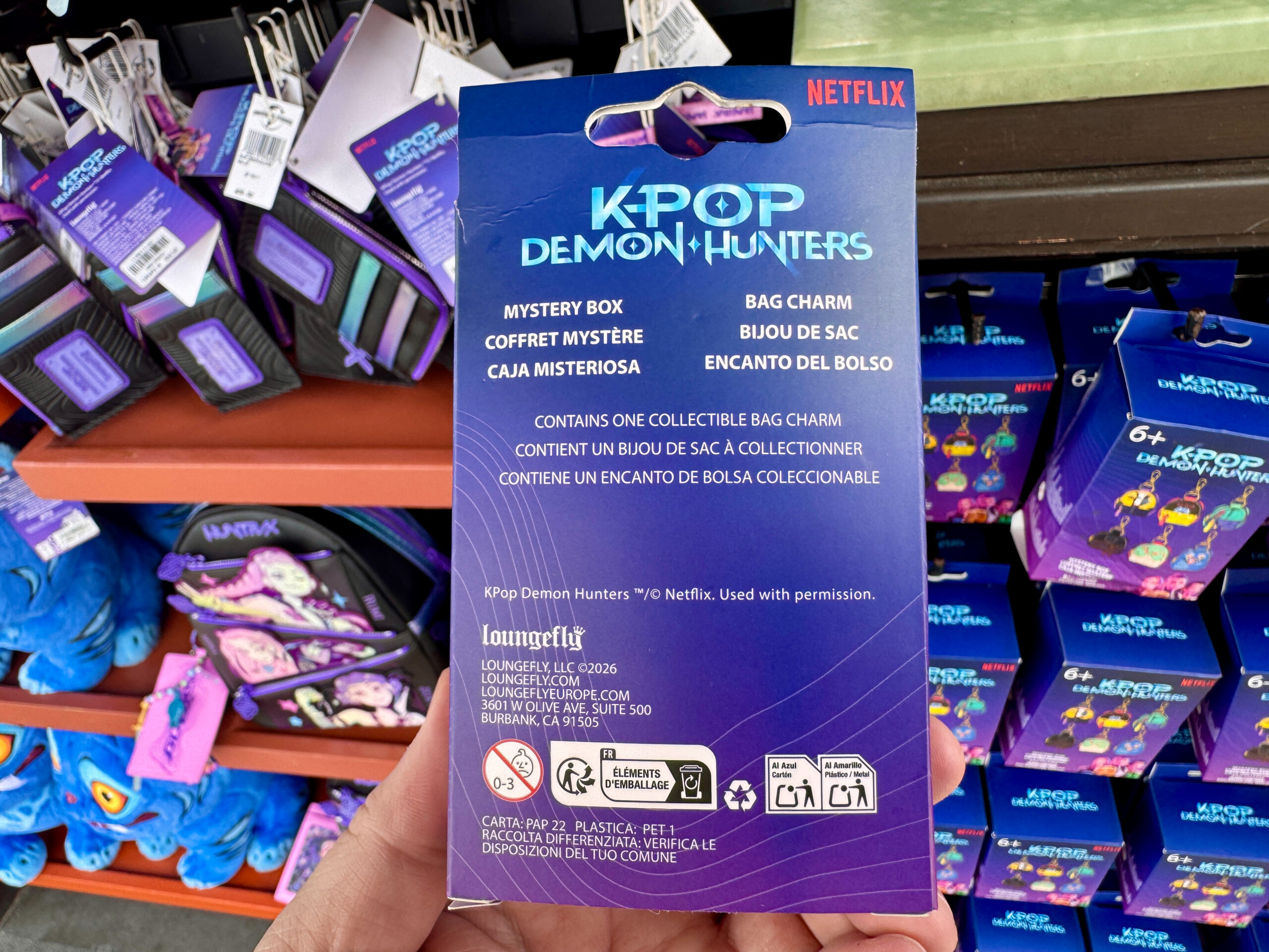 Back of KPop Demon Hunters Mystery Bag Charm.