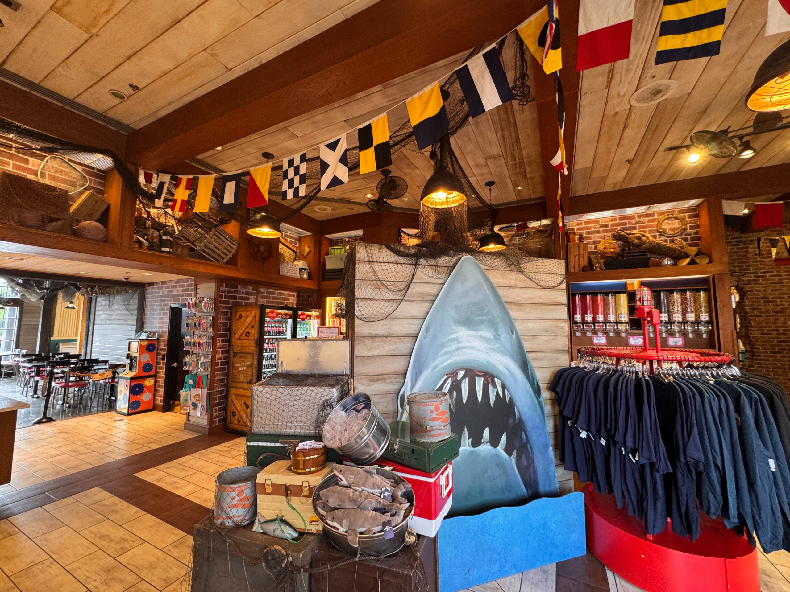 The San Francisco area of Universal Studios Florida has been transformed into "Little Amity," a small temporary Jaws land for the summer.