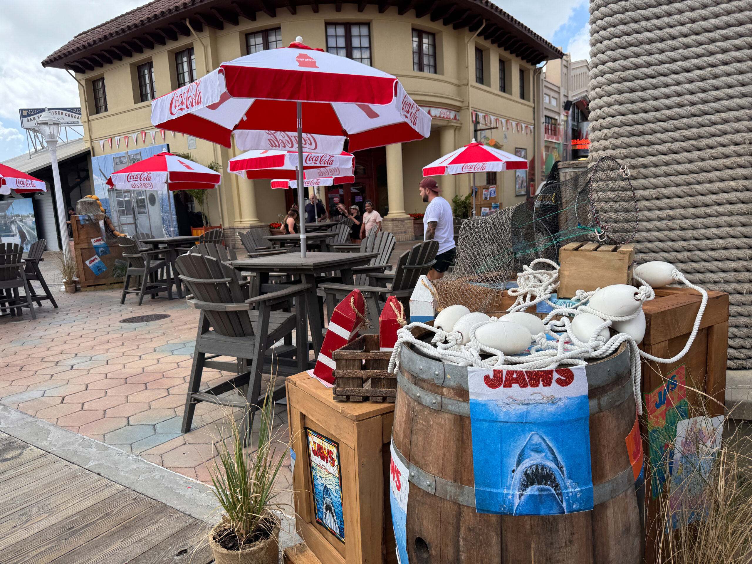The San Francisco area of Universal Studios Florida has been transformed into "Little Amity," a small temporary Jaws land for the summer.