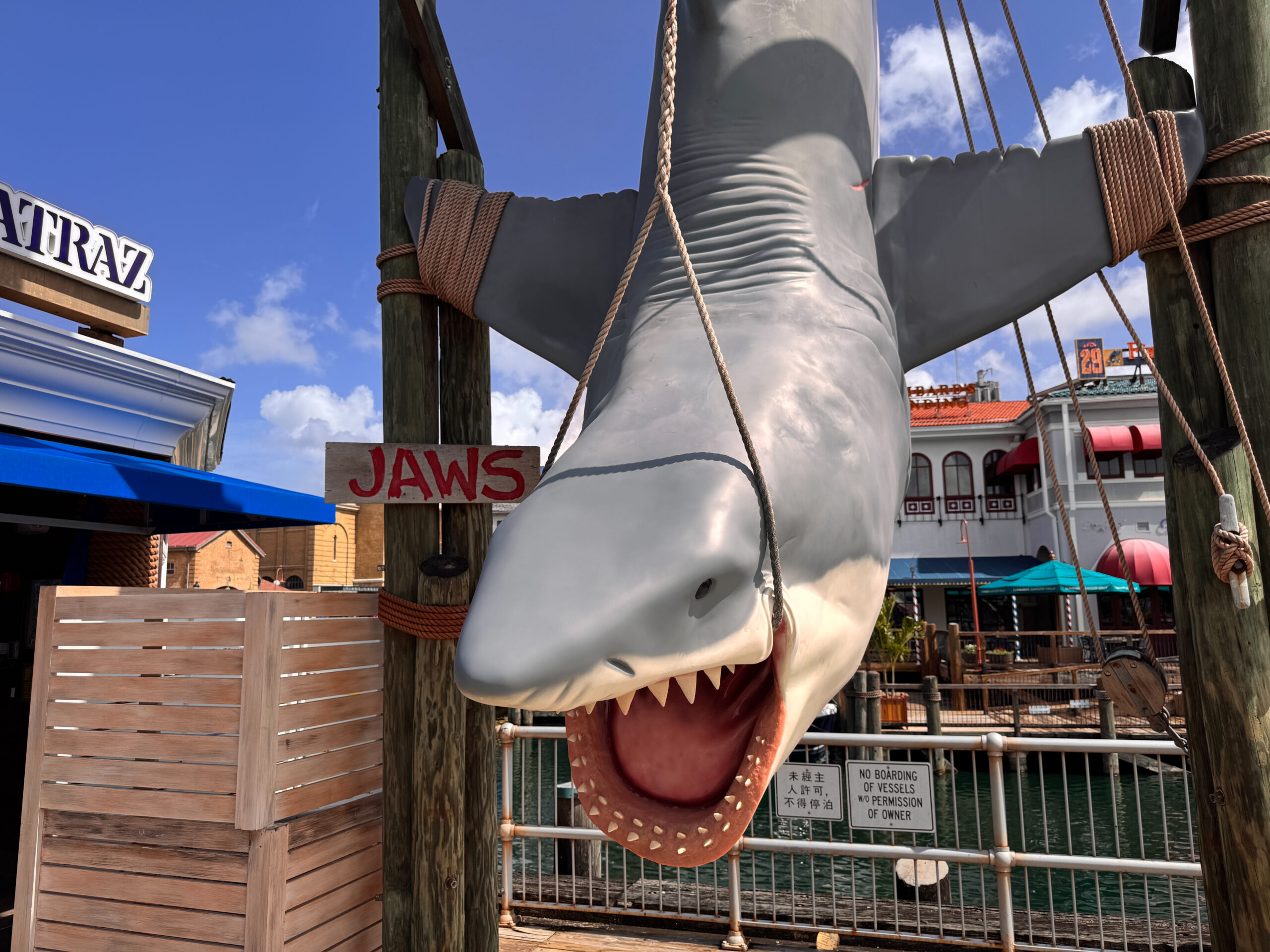 The San Francisco area of Universal Studios Florida has been transformed into "Little Amity," a small temporary Jaws land for the summer.