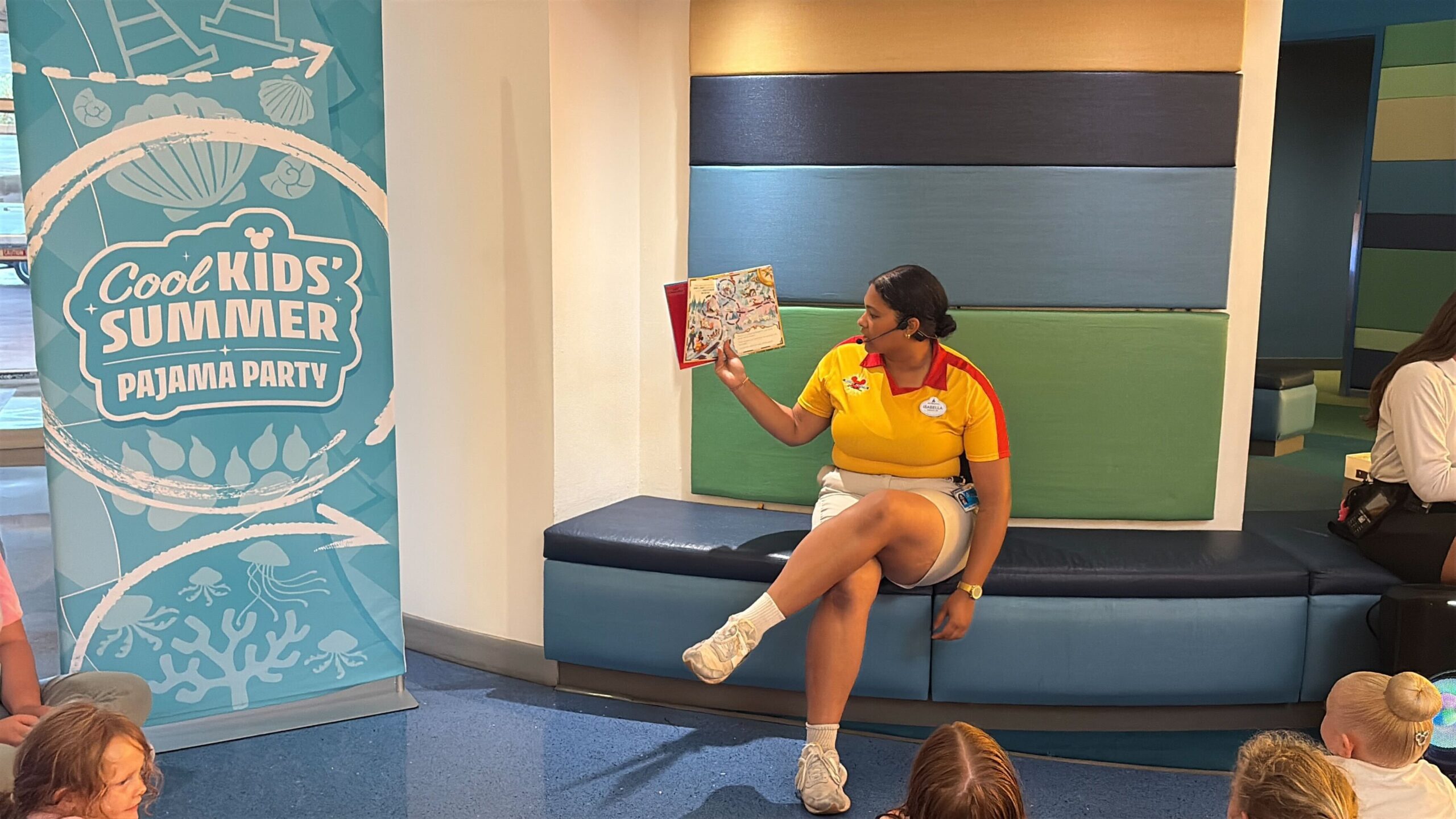 One of the many Cool Kids' Summer offerings at Walt Disney World is a pajama party at select resort hotels. Kids can enjoy meeting characters in their pajamas, storytime, and more activities.
