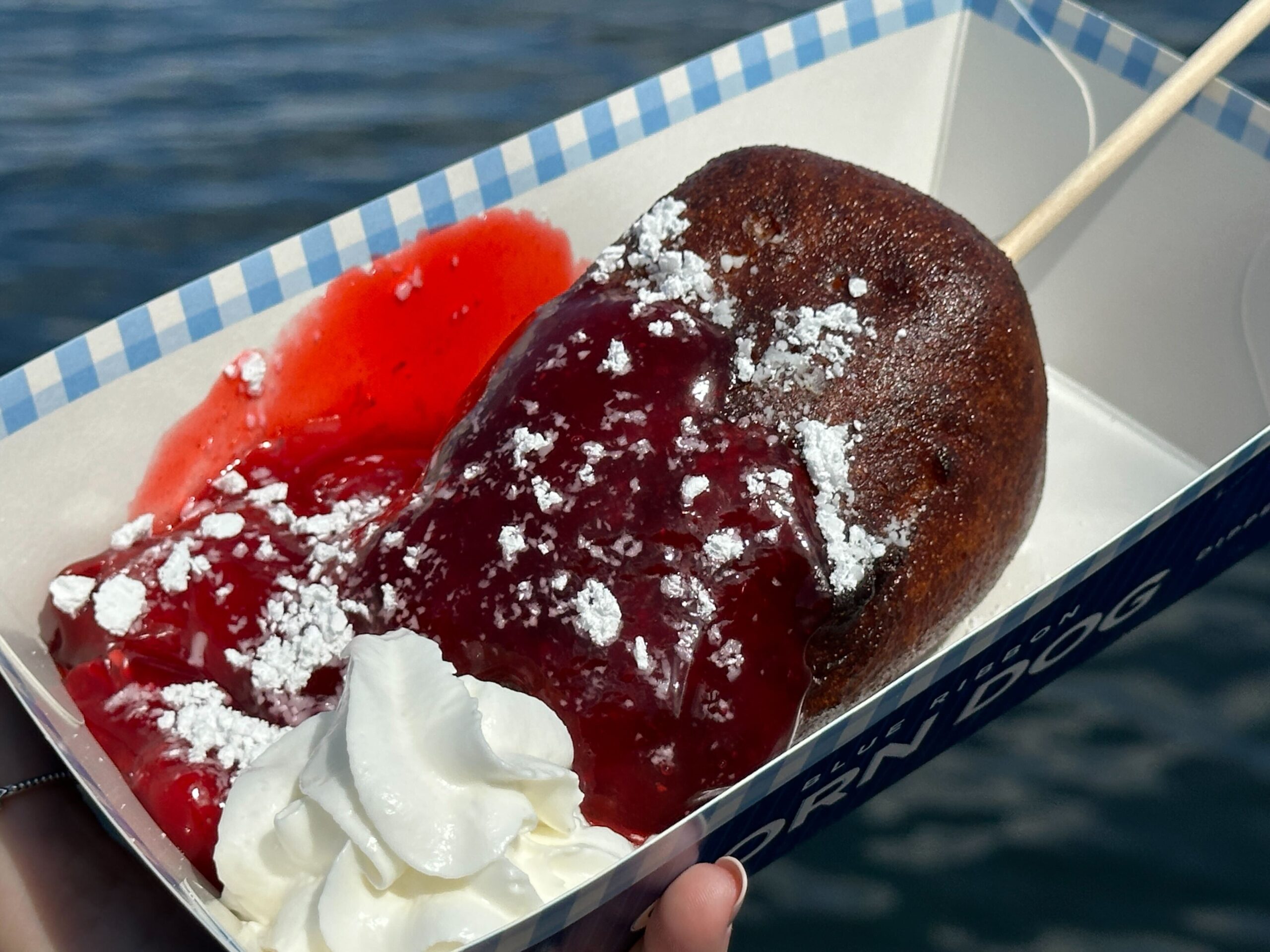 REVIEW: Deep Fried Cheesecake From Blue Ribbon Corn Dogs at Walt Disney World