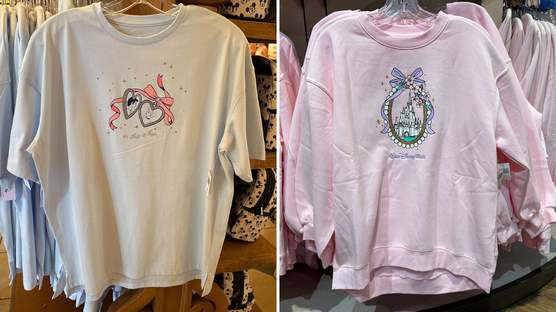 Cinderella T-Shirt & Castle Sweatshirts Featuring Bows at Walt Disney World