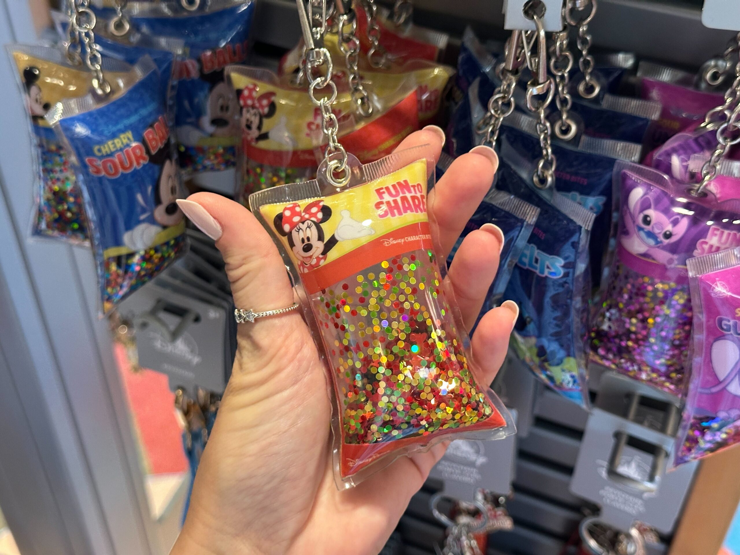 Gummi Disney Characters Keychain.