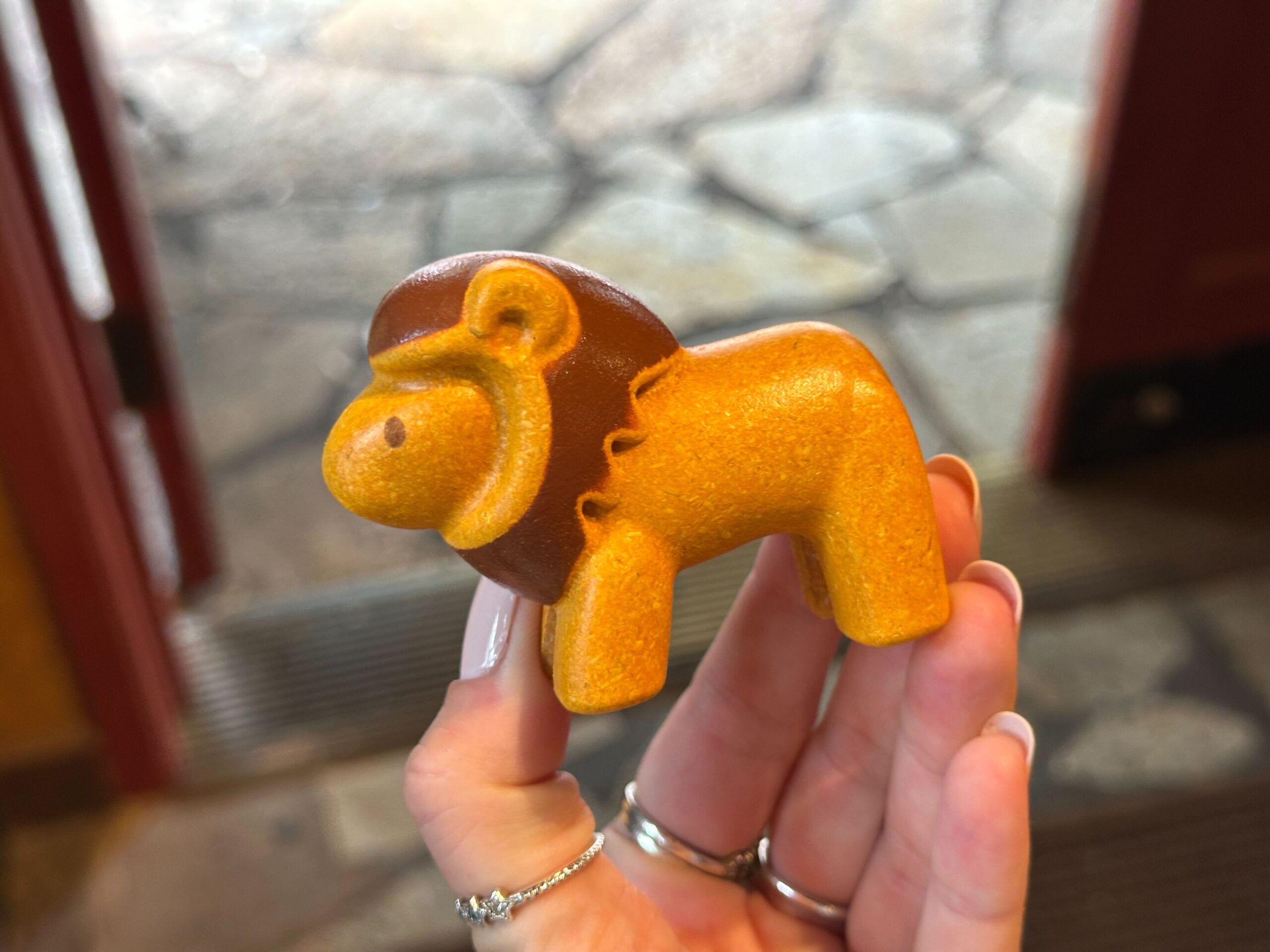 Sustainable animal lion figure.