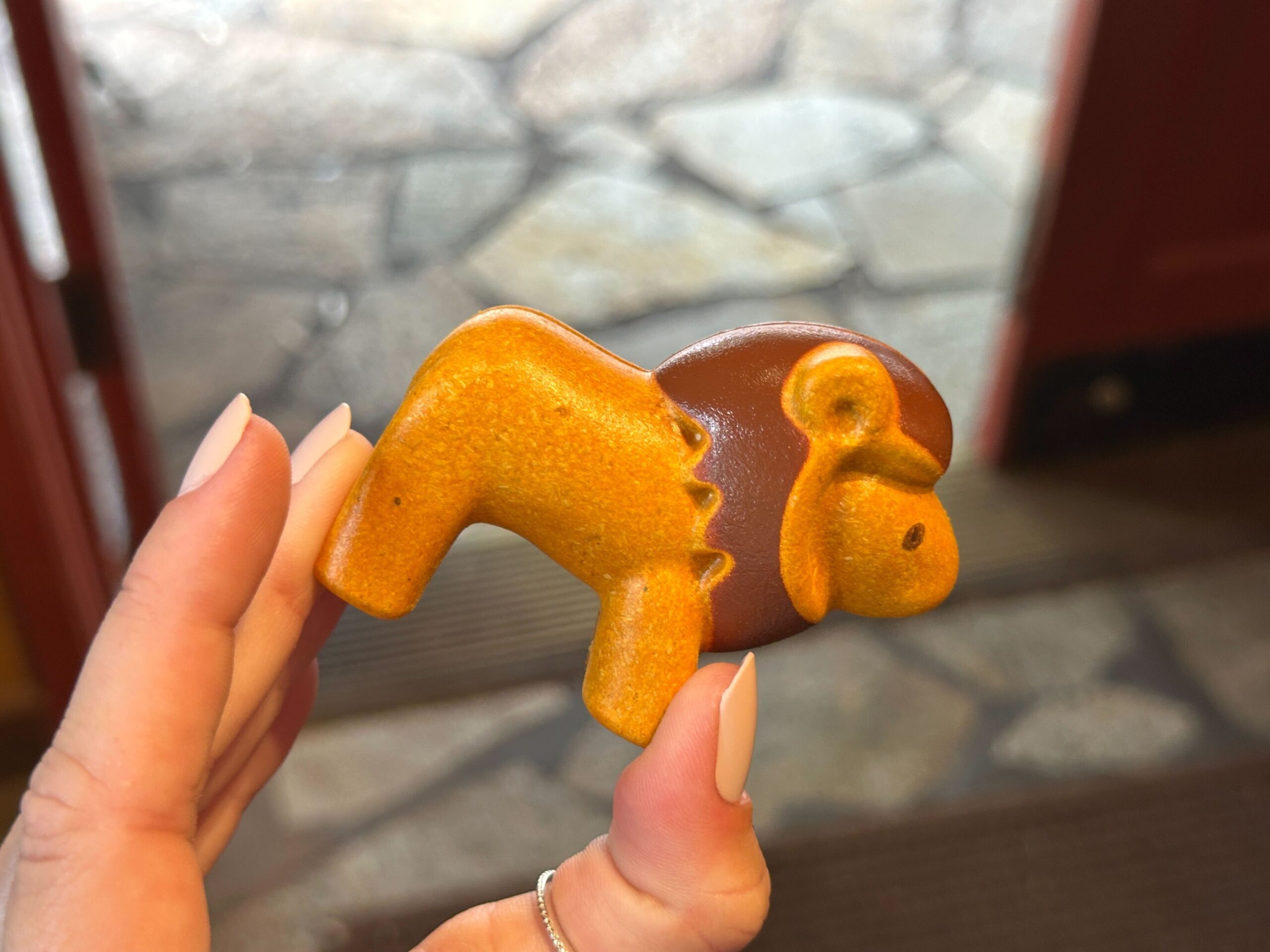 Sustainable animal lion figure.
