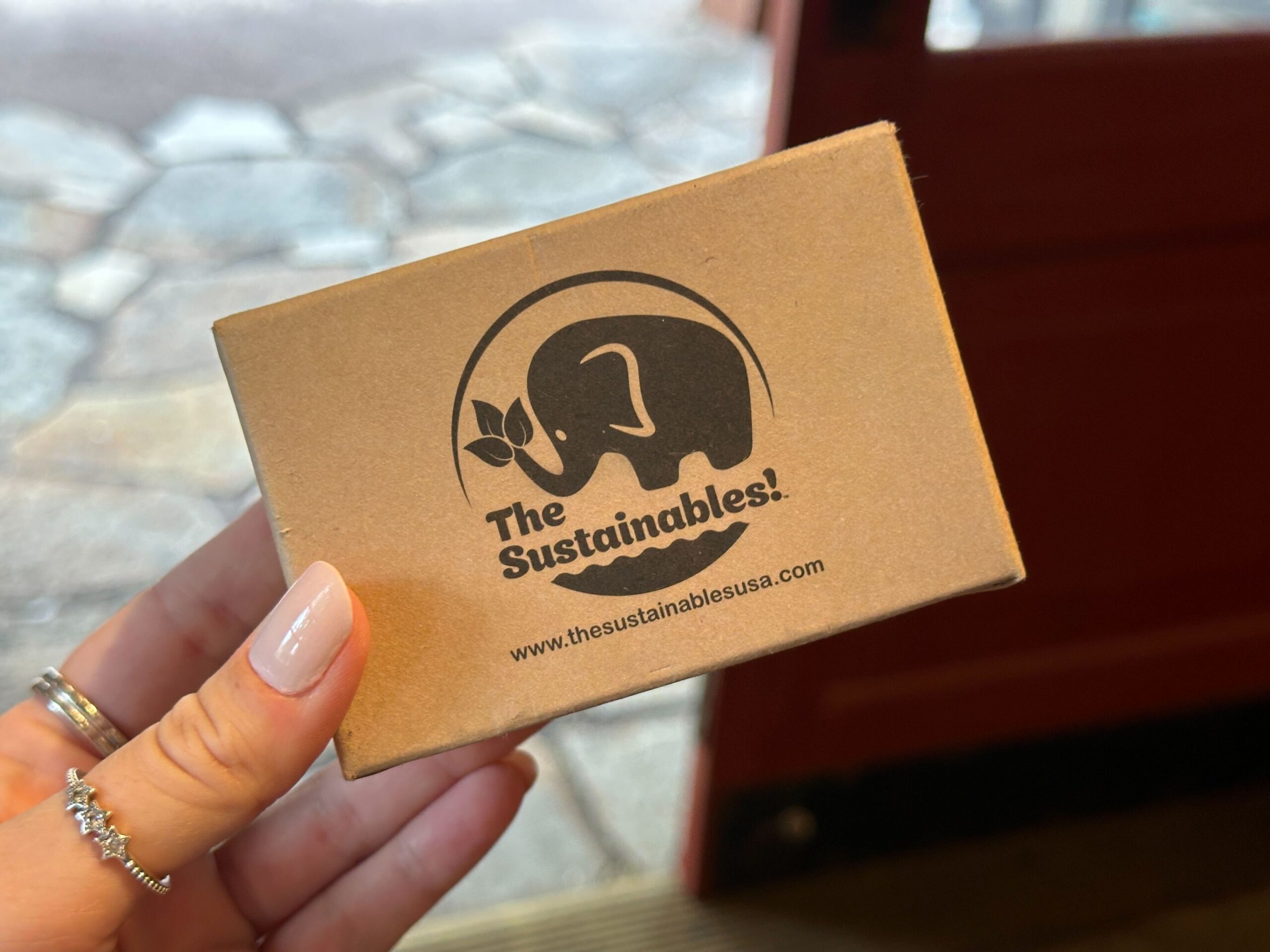 Sustainable animal figure packaging.