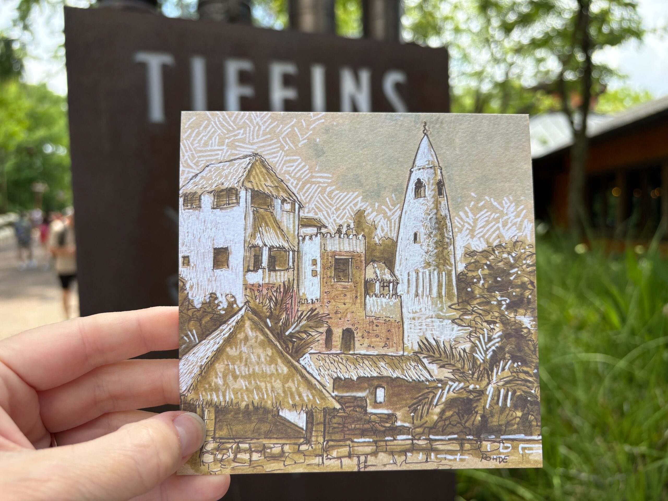 Located inside Disney’s Animal Kingdom Theme Park, Tiffins Restaurant is celebrating 10 years of globally inspired cuisine with a chocolate medallion, Jasmine Hibiscus tea, and a special card.