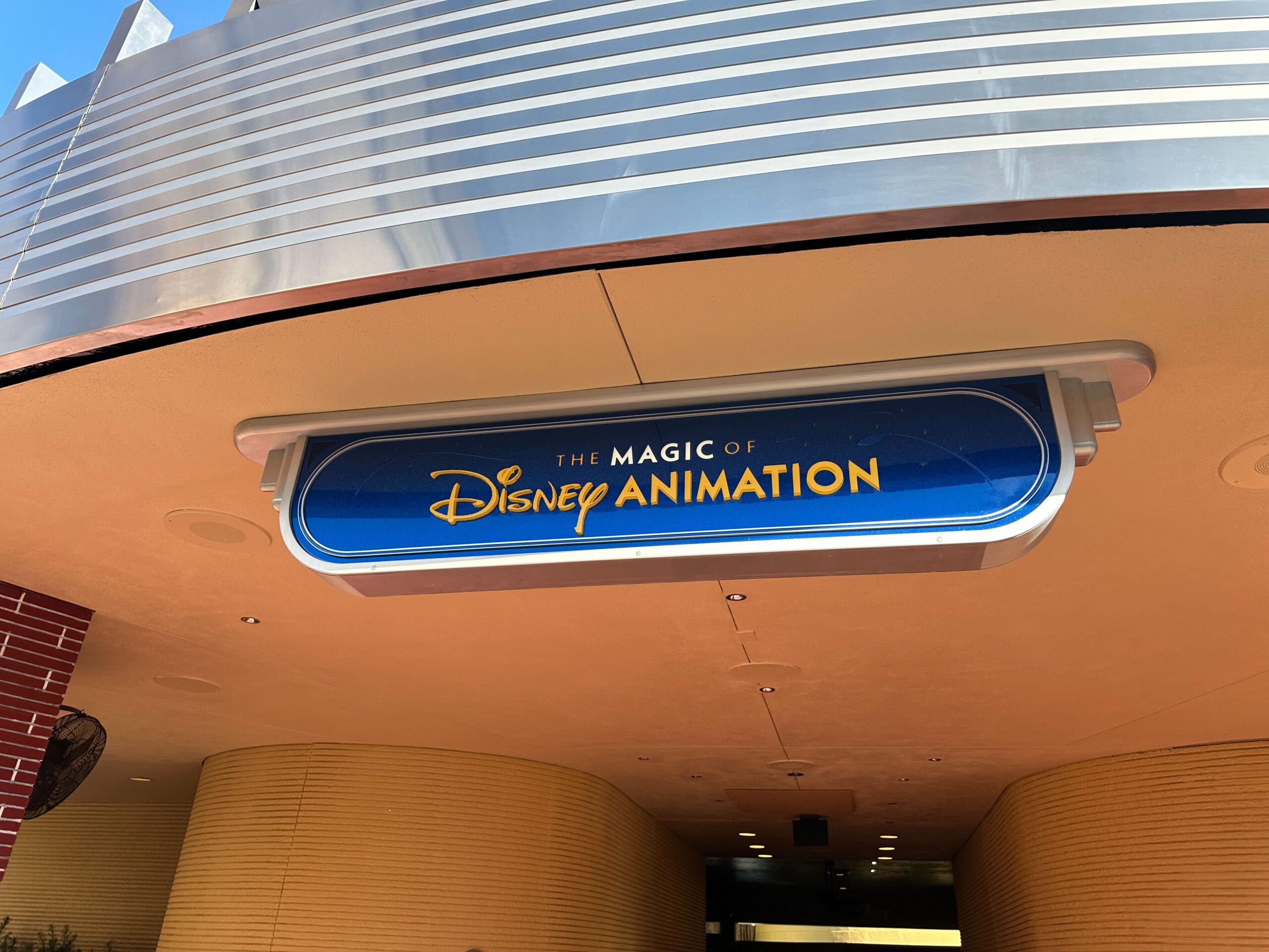 On the other side is a sign for The Magic of Disney Animation.
